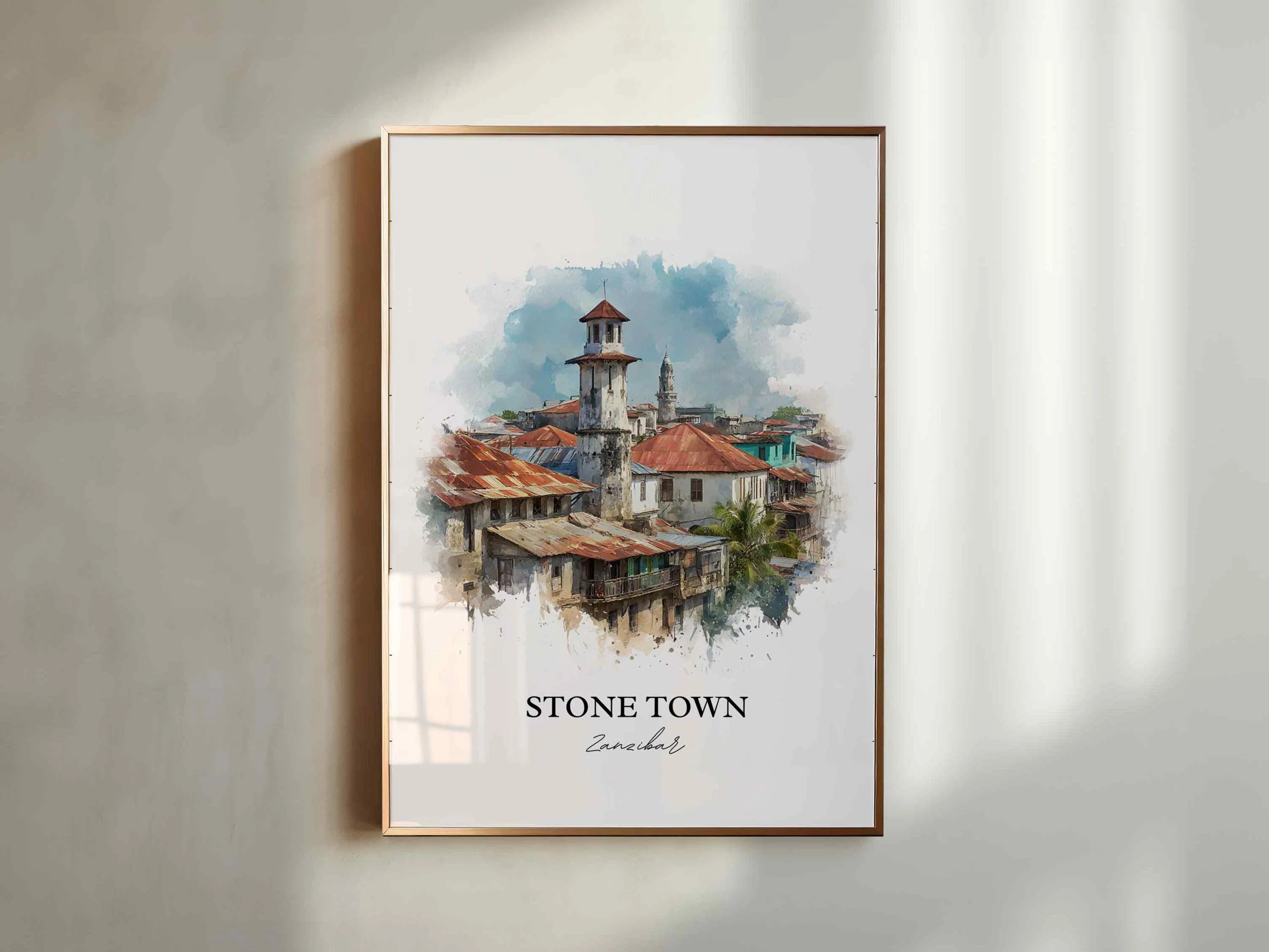 Stone Town, Zanzibar – Watercolor Art Print - Image 6