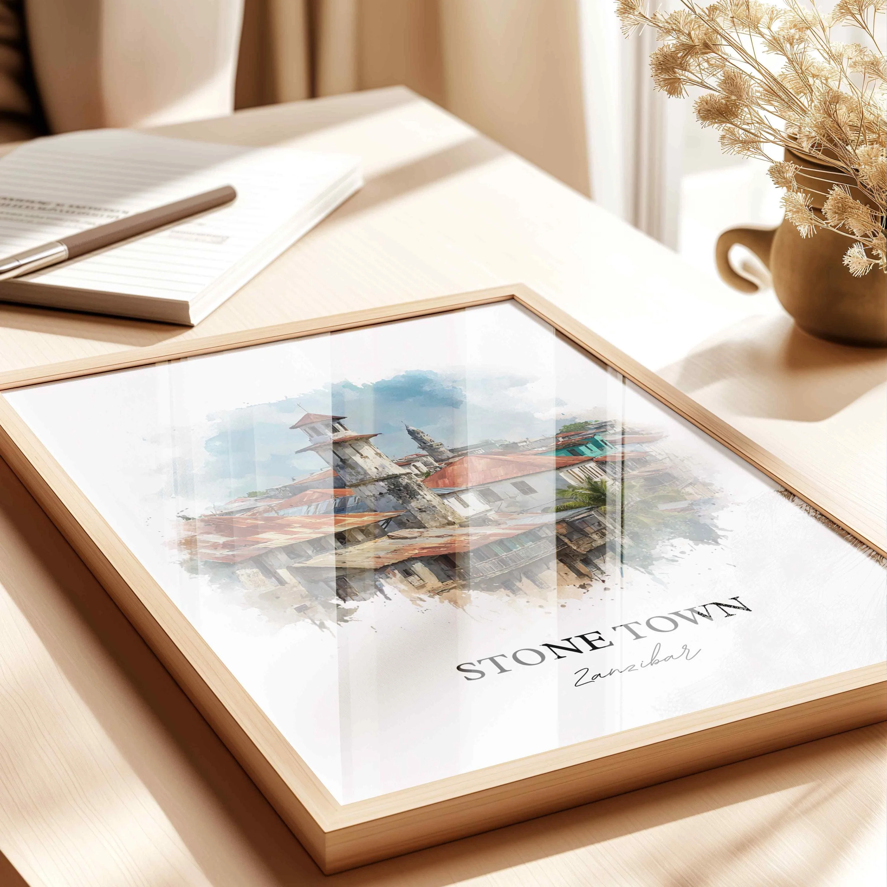 Stone Town, Zanzibar – Watercolor Art Print - Image 8