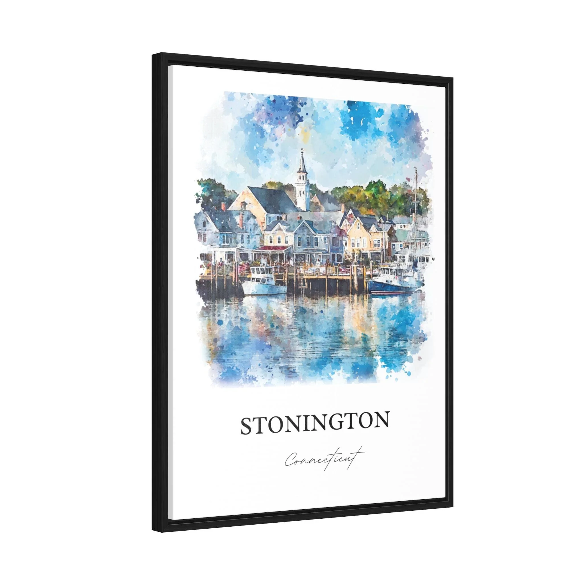 Stonington, CT, Connecticut – Watercolor Art Print - Image 8