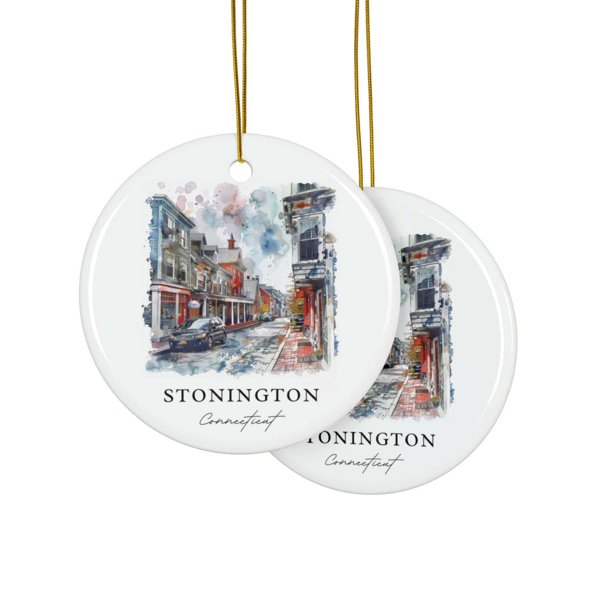 Stonington CT Ornament: Unique Stonington Souvenir, Stonington CT Xmas Decor, and Authentic Connecticut Gift - Image 2