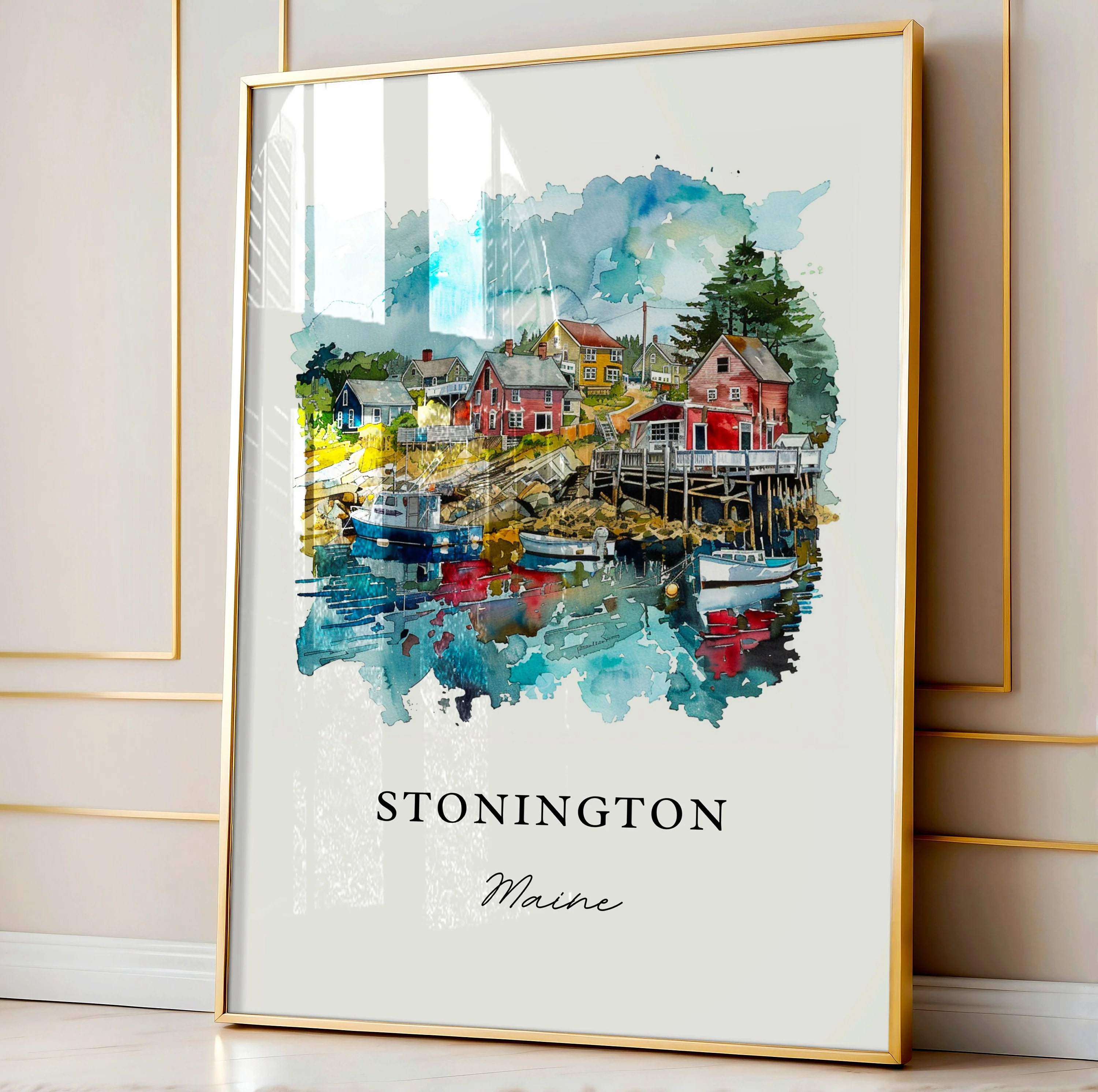 Stonington, Maine – Watercolor Art Print - Image 4