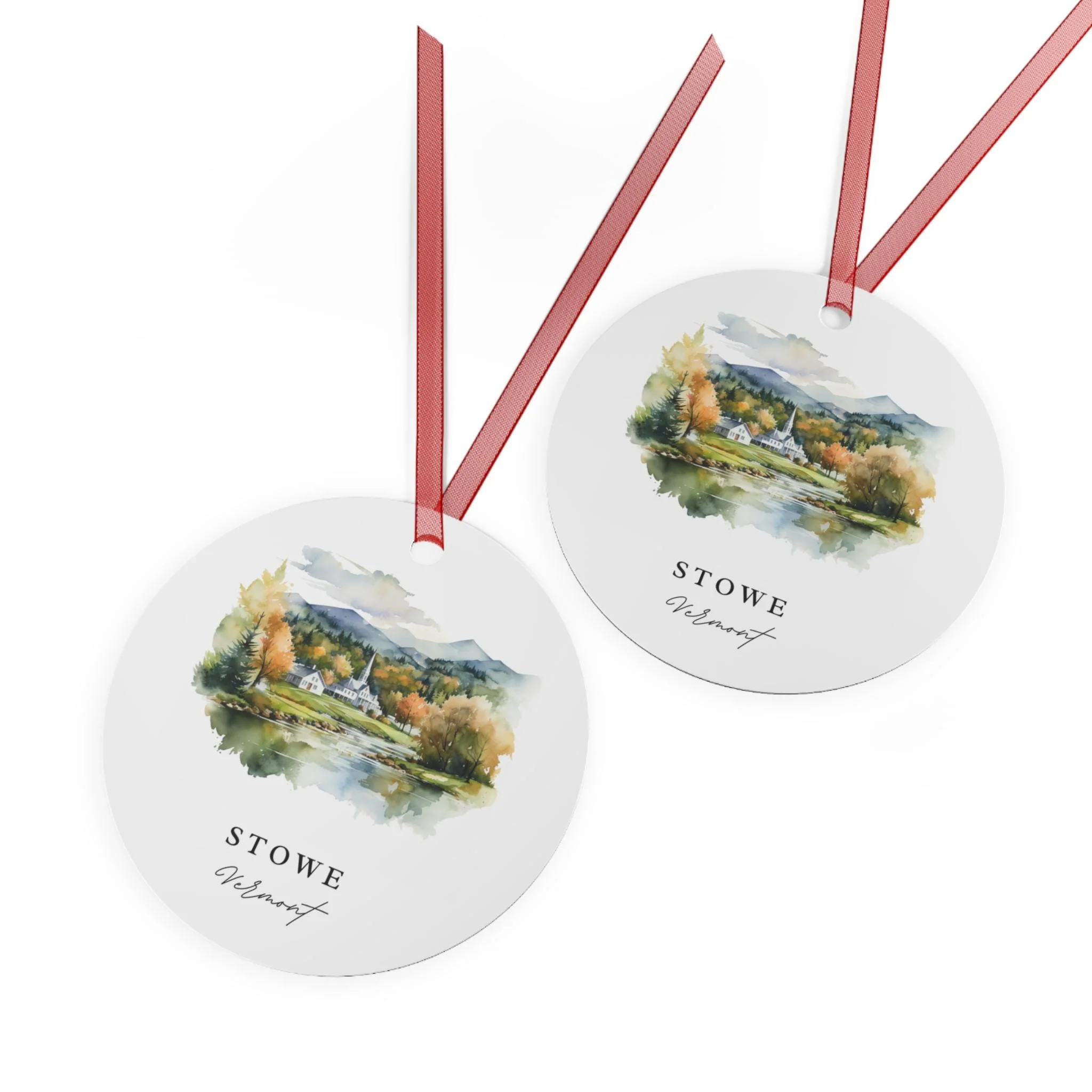 Stowe VT Ornament: Unique Stowe Vermont Souvenir, Stowe Xmas Decor, and Authentic Stowe Vermont Gift - Image 2