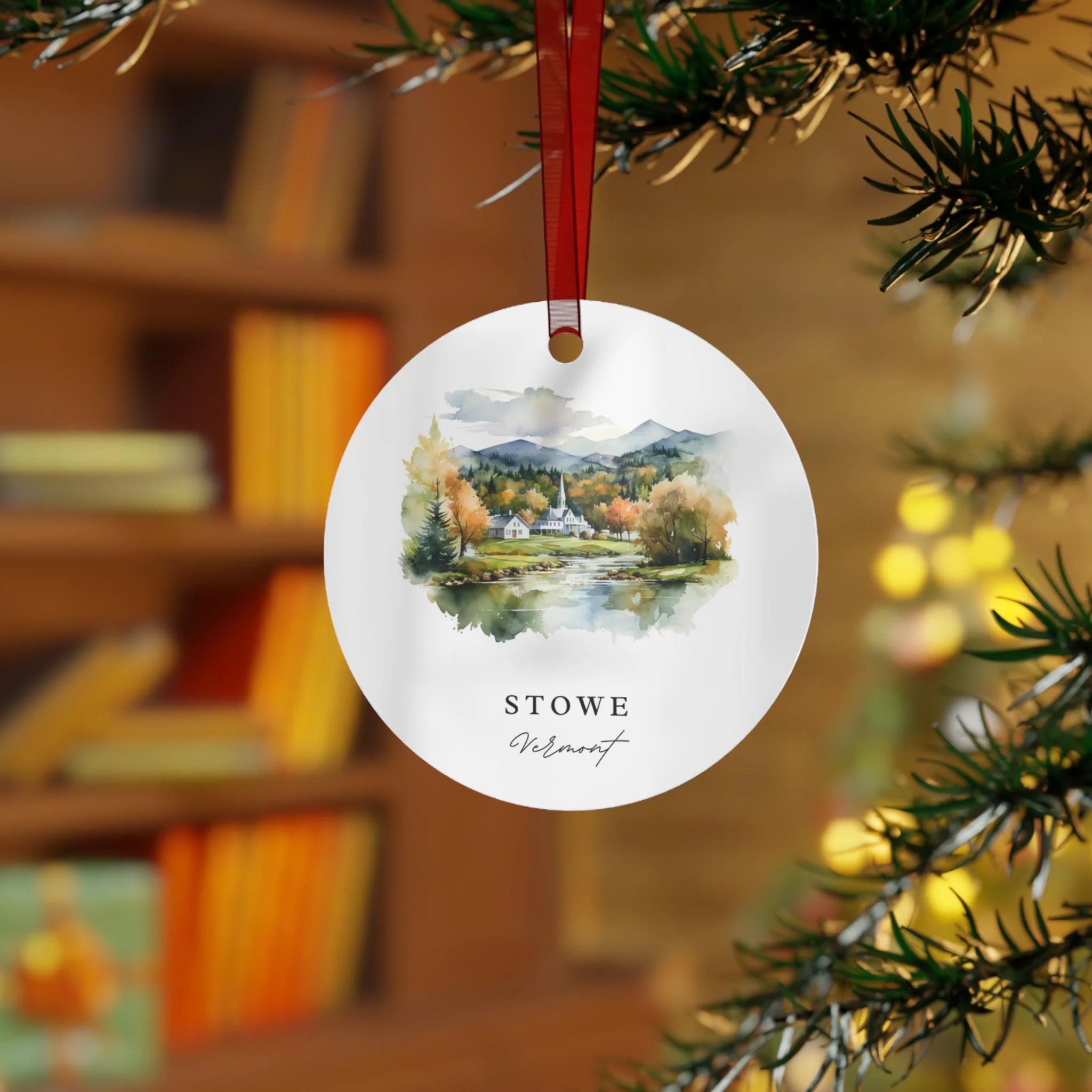 Stowe VT Ornament: Unique Stowe Vermont Souvenir, Stowe Xmas Decor, and Authentic Stowe Vermont Gift - Image 3
