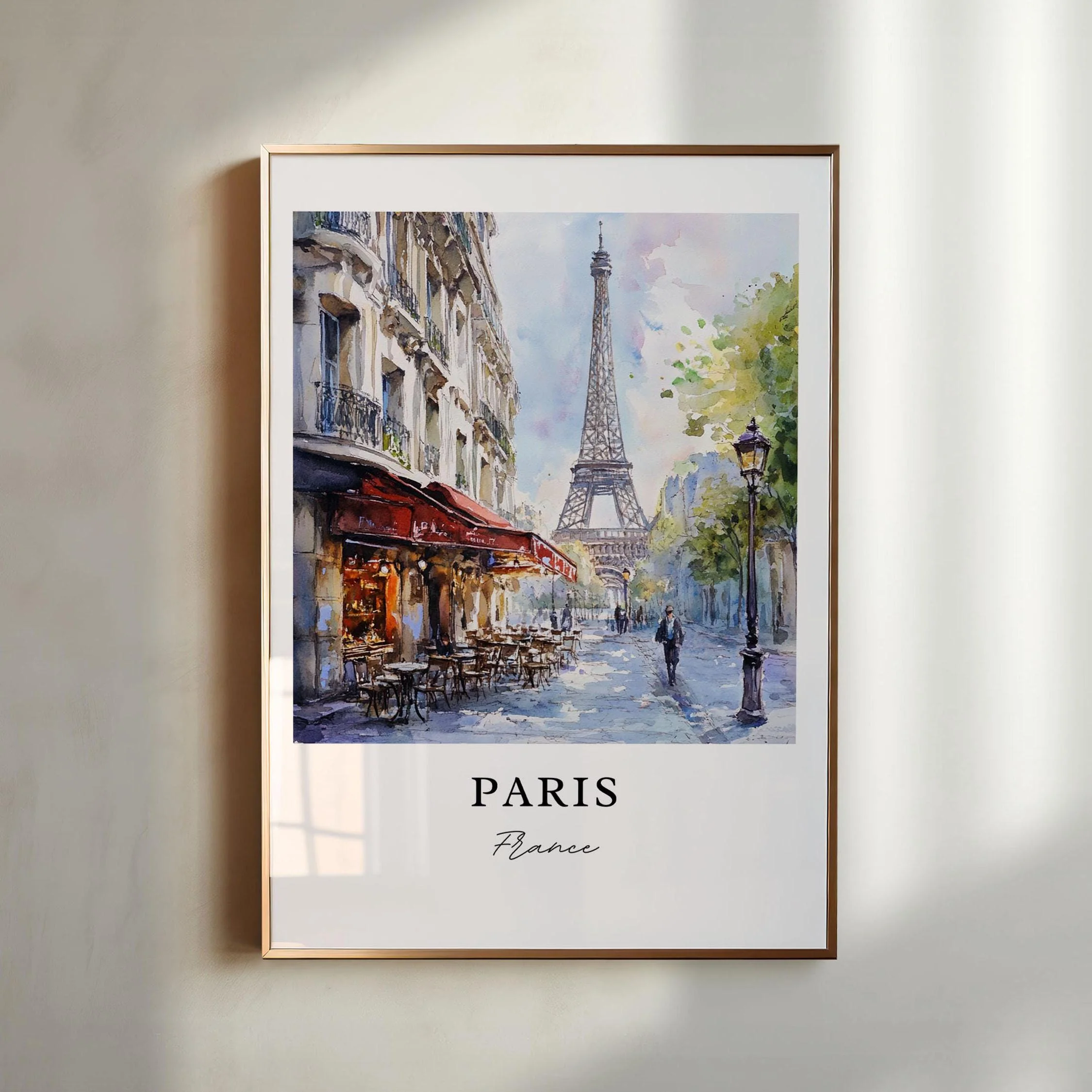 Paris, France – Watercolor Art Print