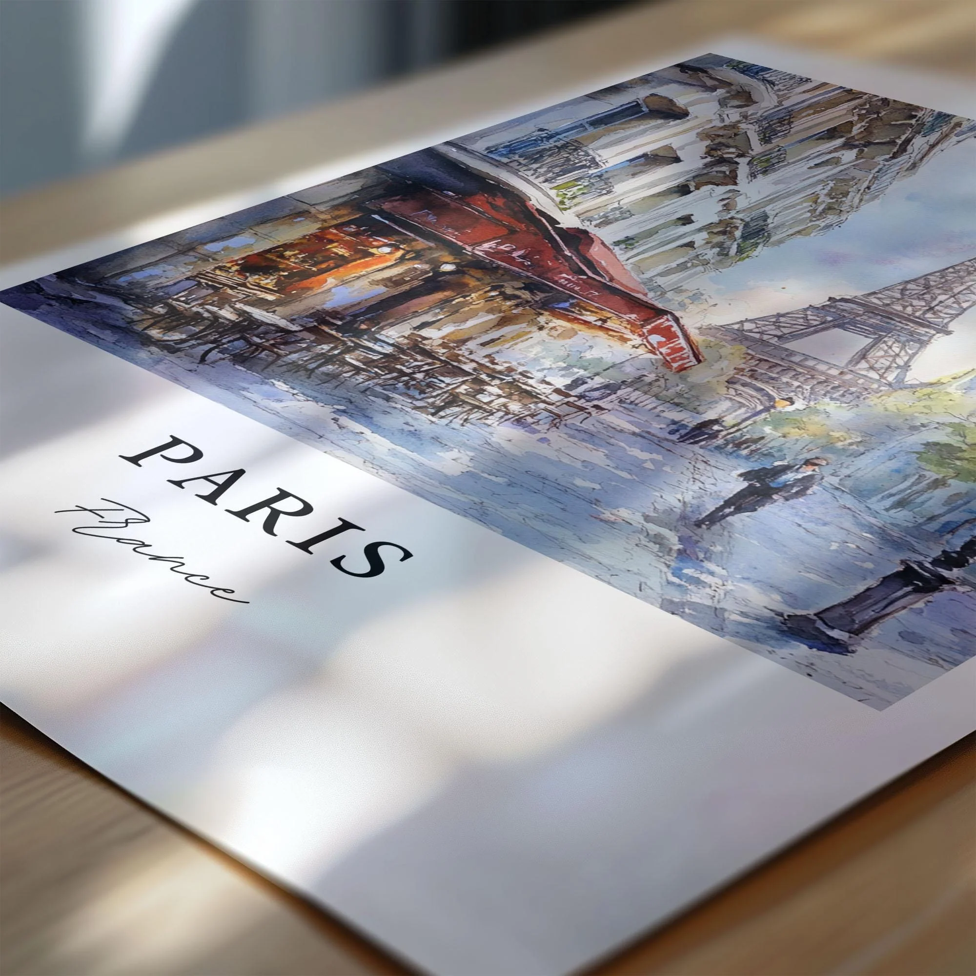 Paris, France – Watercolor Art Print - Image 2