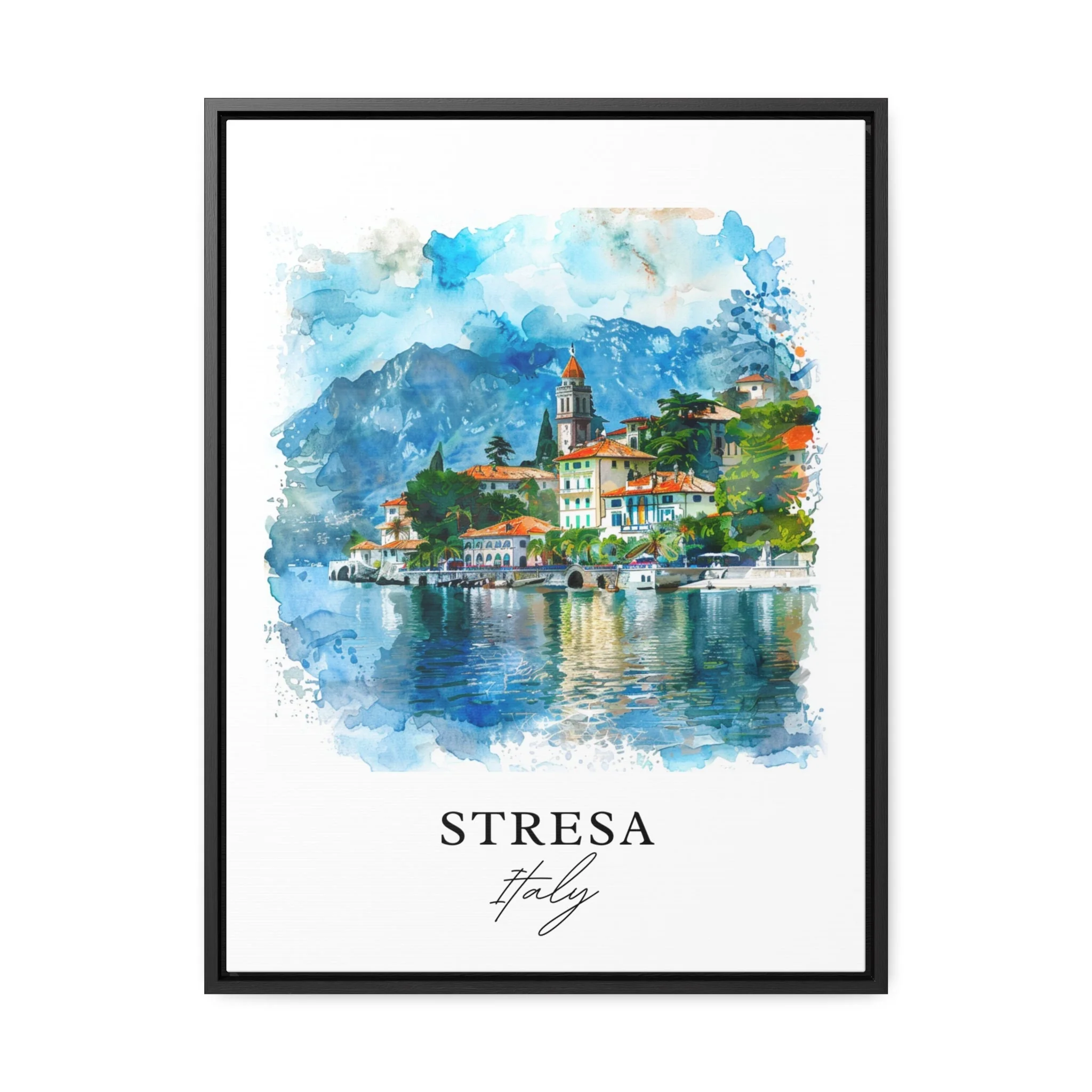 Stresa, Italy – Watercolor Art Print of Lake Maggiore - Image 5