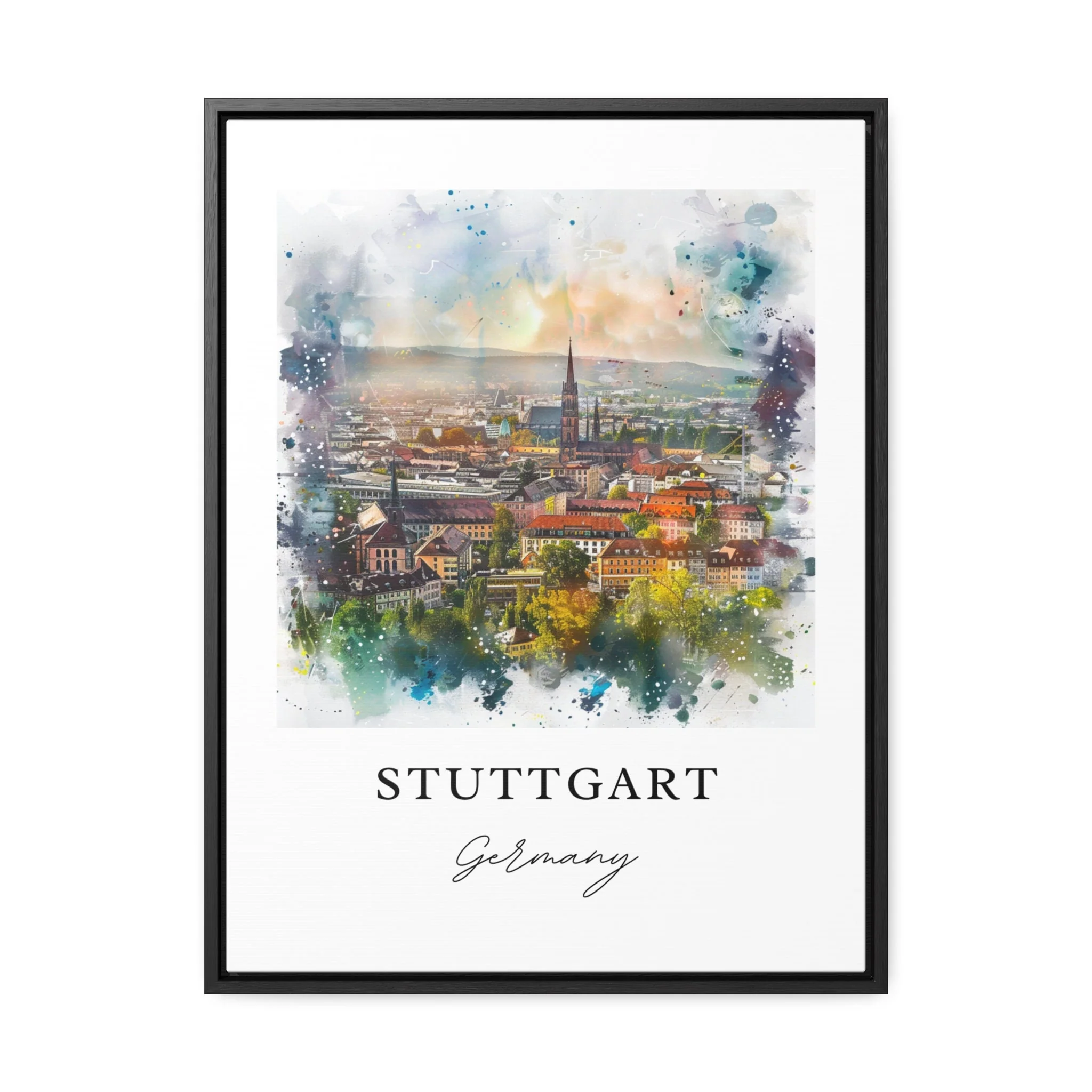 Stuttgart, Germany – Watercolor Art Print - Image 6