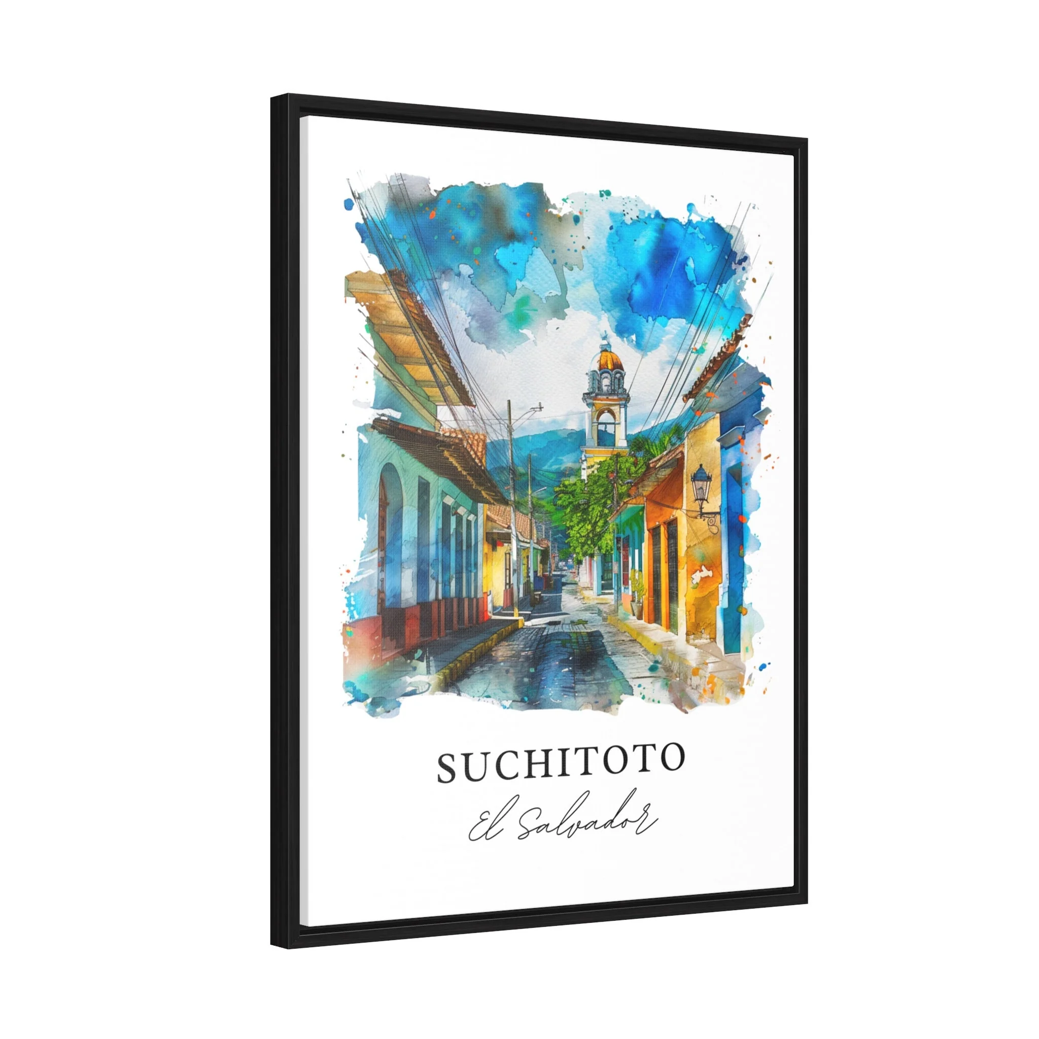 Suchitoto, El Salvador – Watercolor Art Print - Image 6