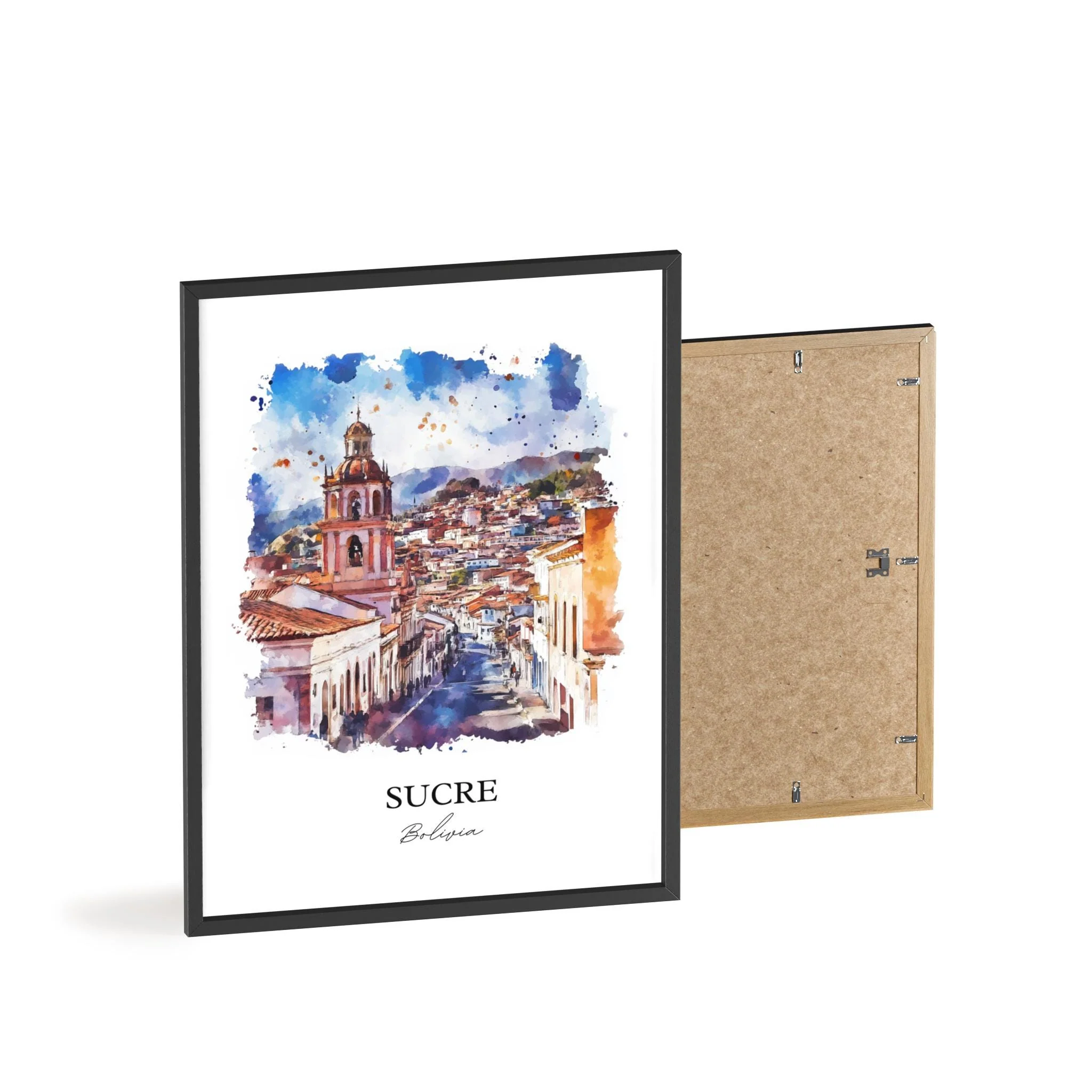 Sucre, Bolivia – Watercolor Art Print - Image 8