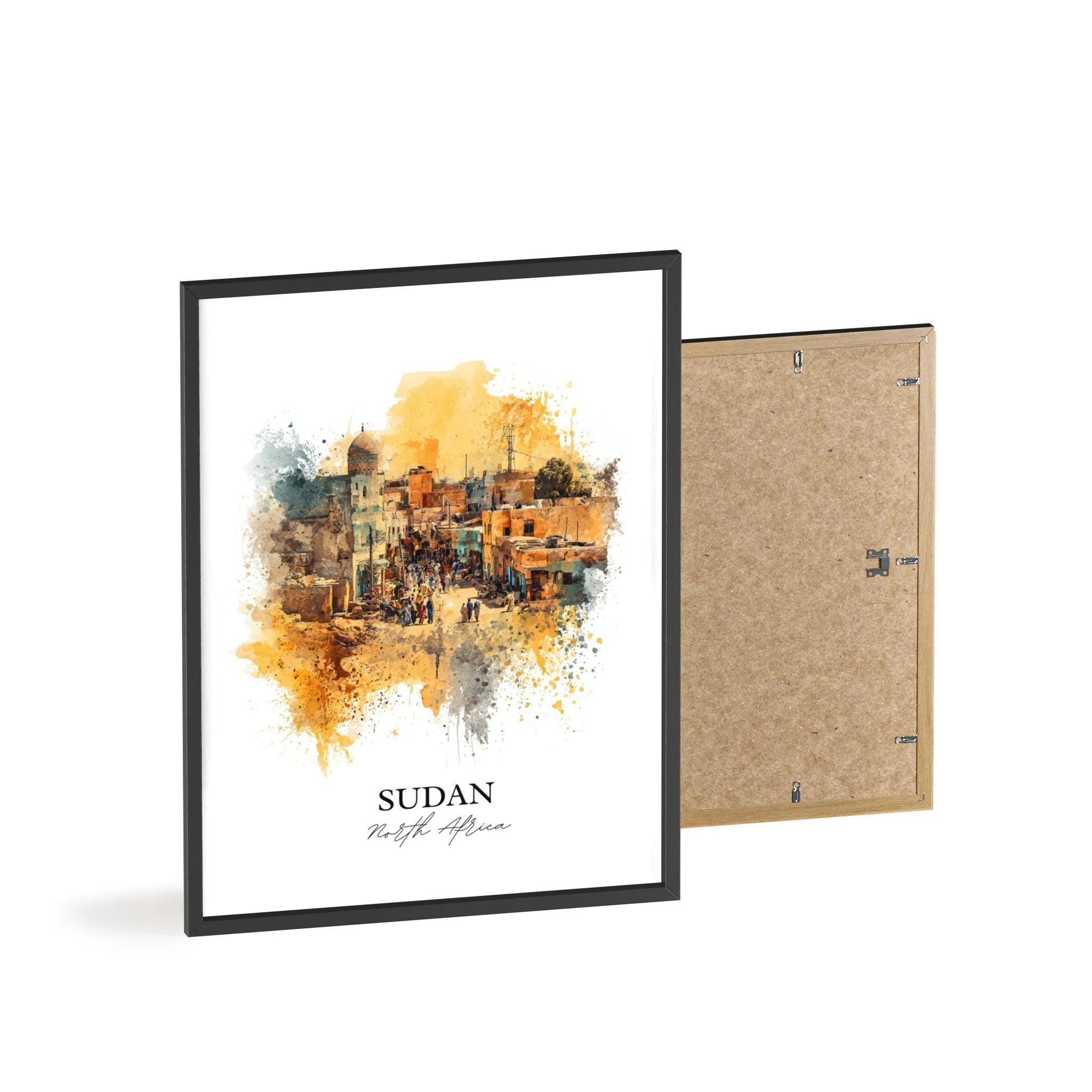 Sudan, Africa – Watercolor Art Print - Image 8