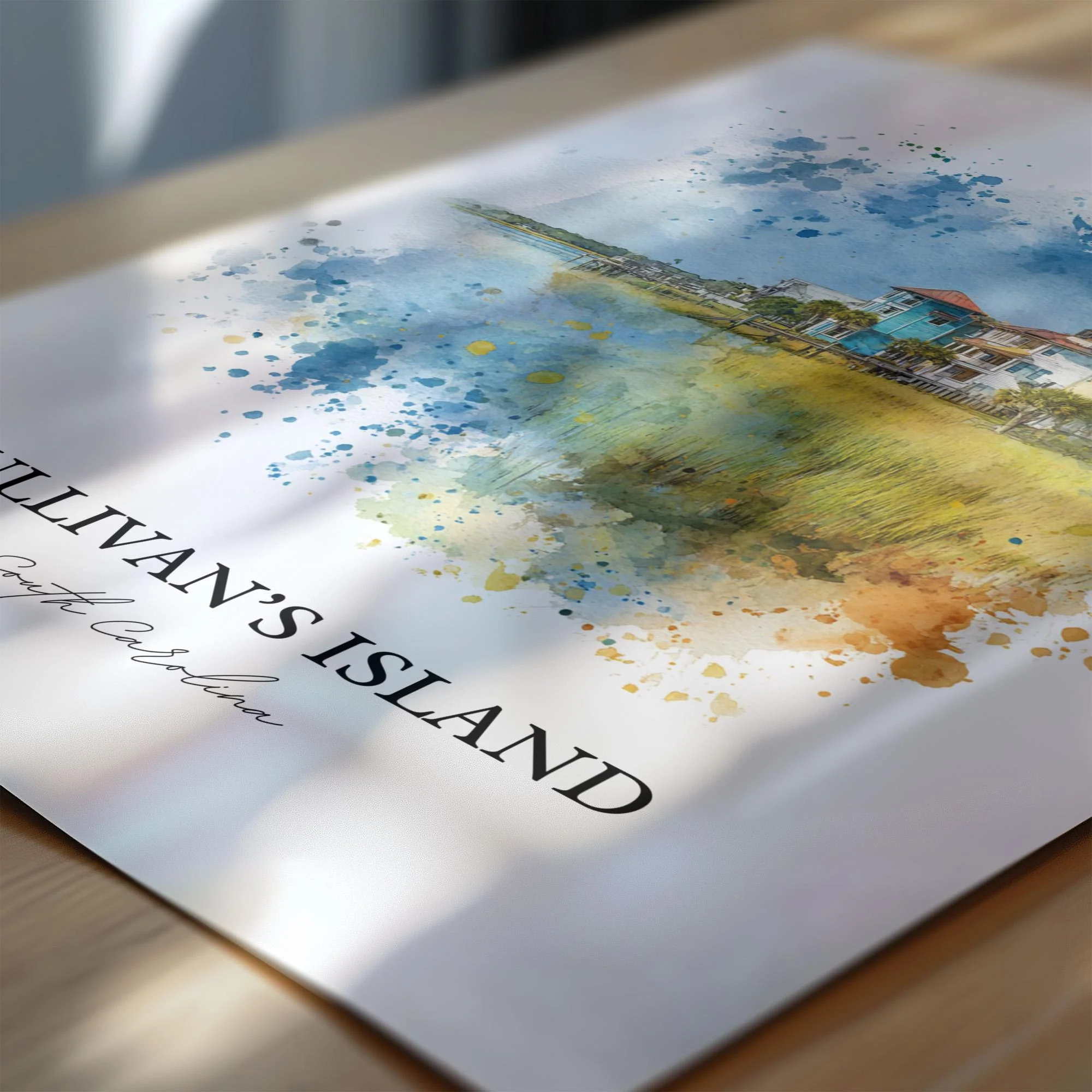 Sullivans Island, SC – Watercolor Art Print - Image 3