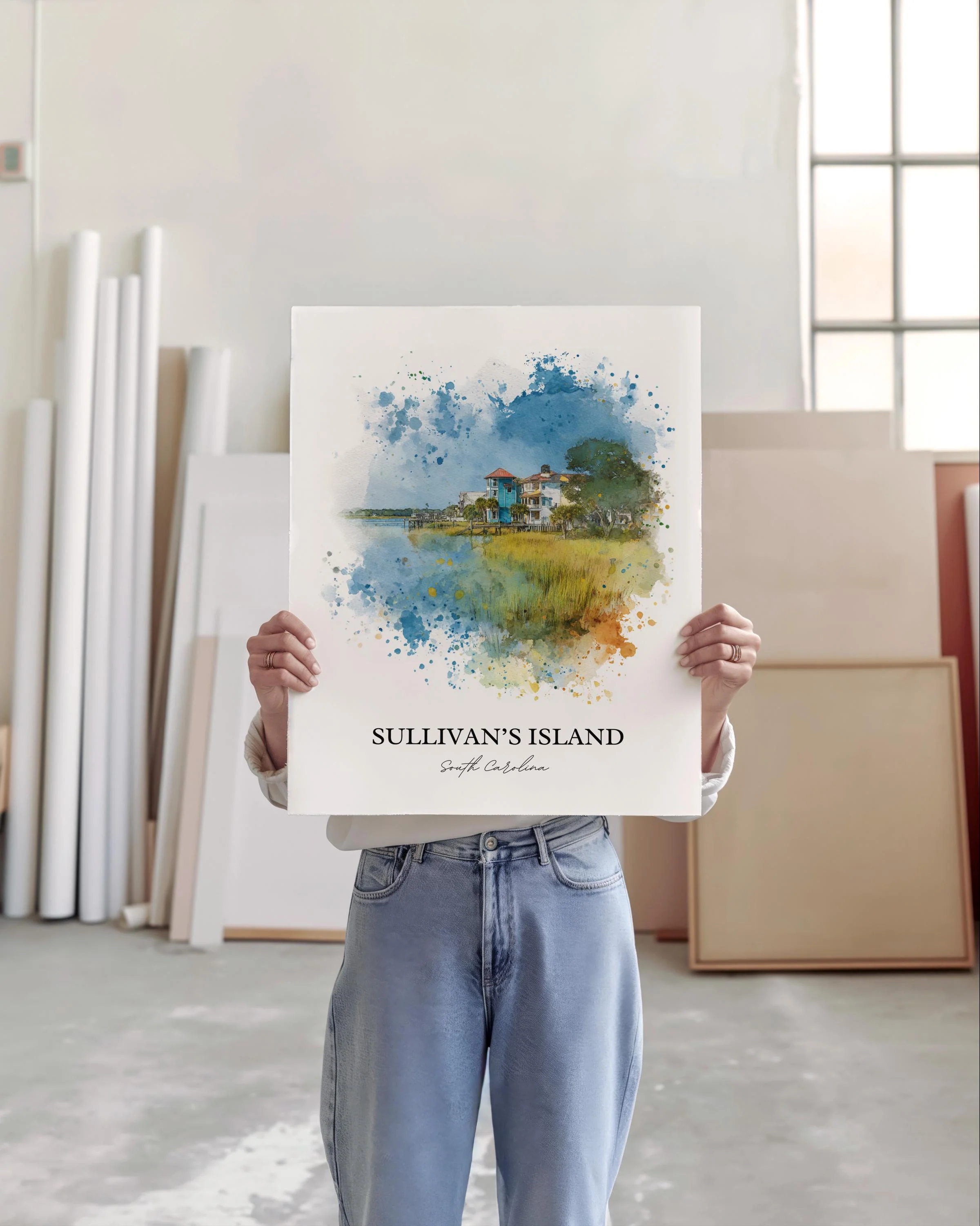 Sullivans Island, SC – Watercolor Art Print - Image 5
