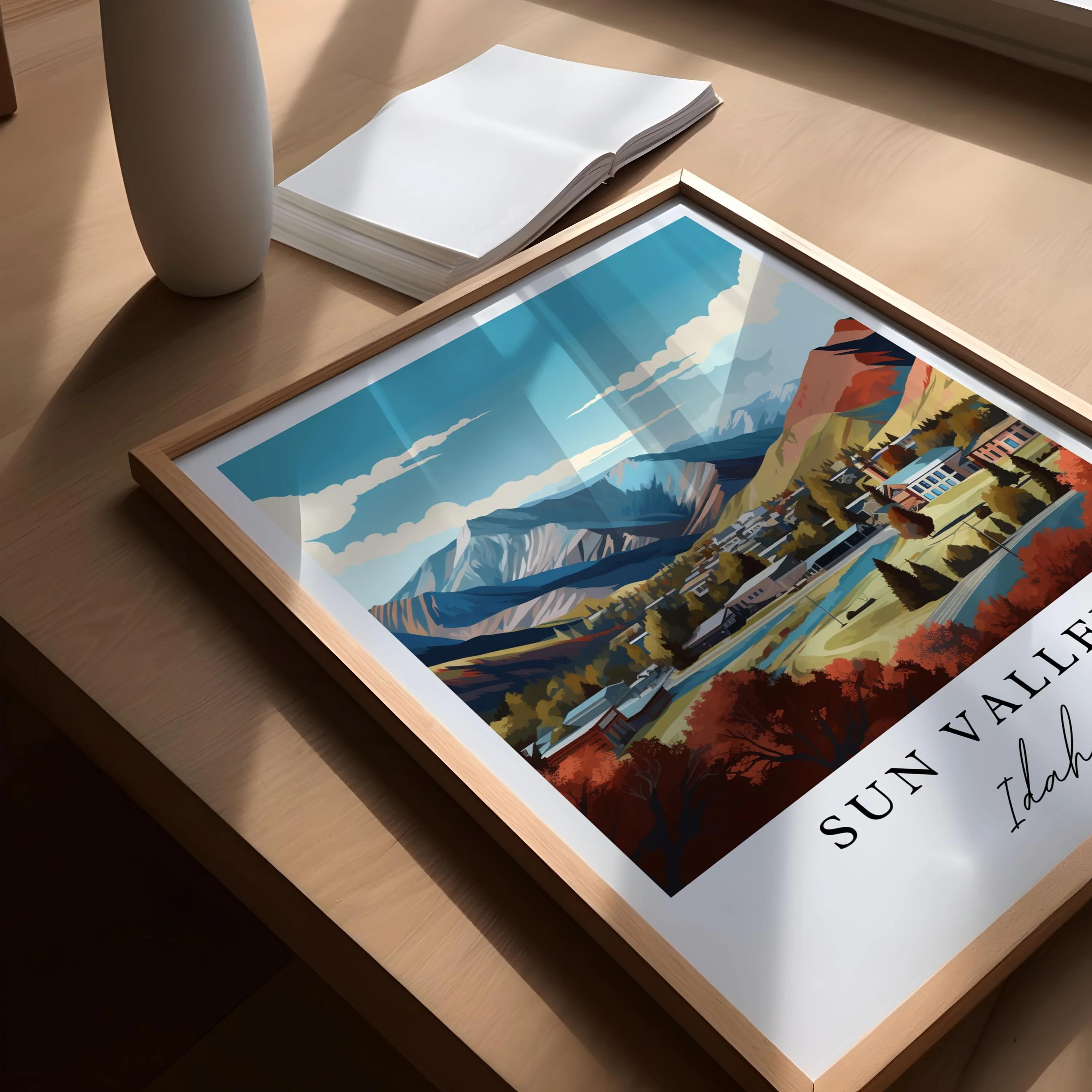 Sun Valley, Idaho, Idaho – Watercolor Art Print - Image 3