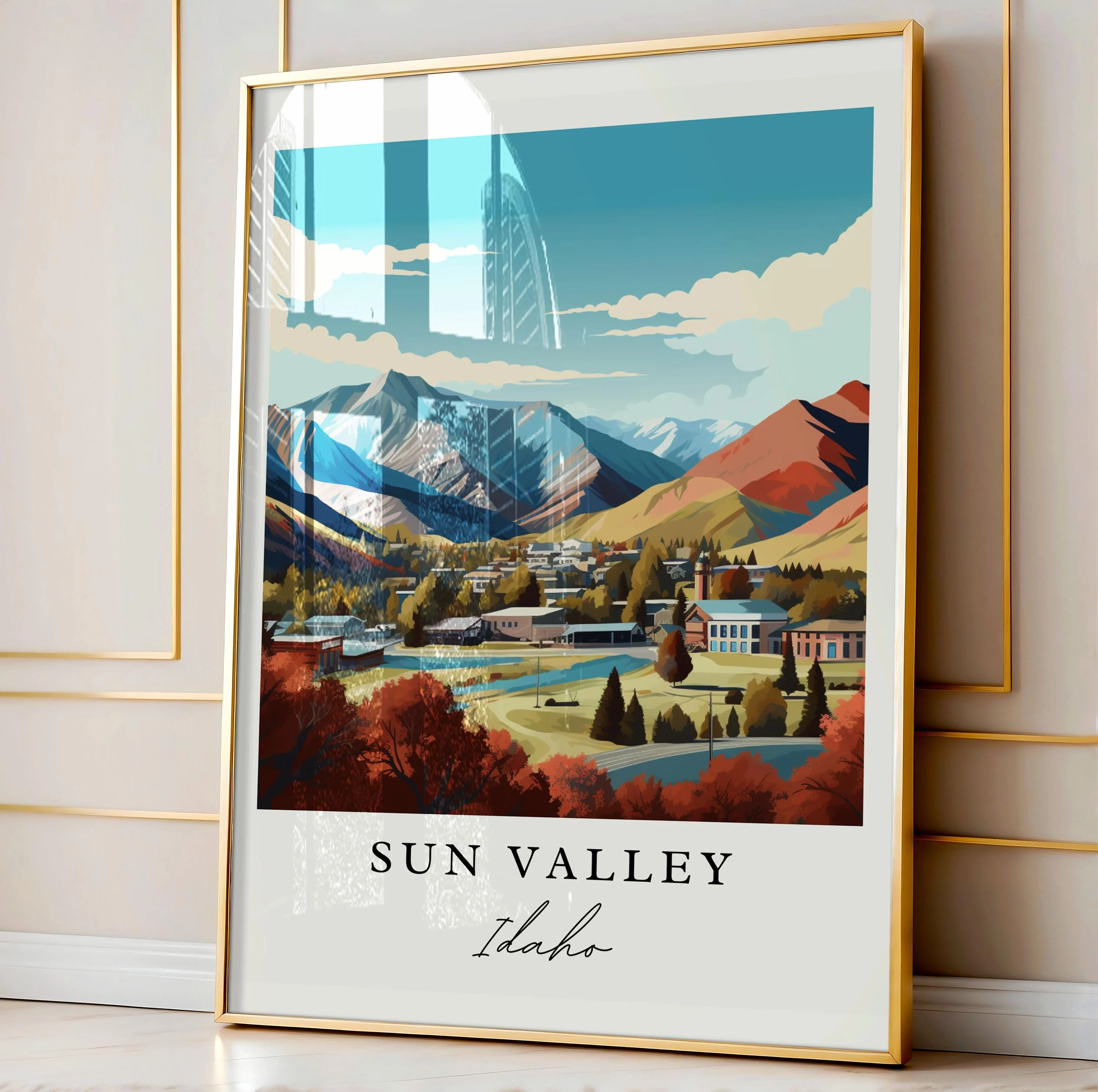 Sun Valley, Idaho, Idaho – Watercolor Art Print - Image 4