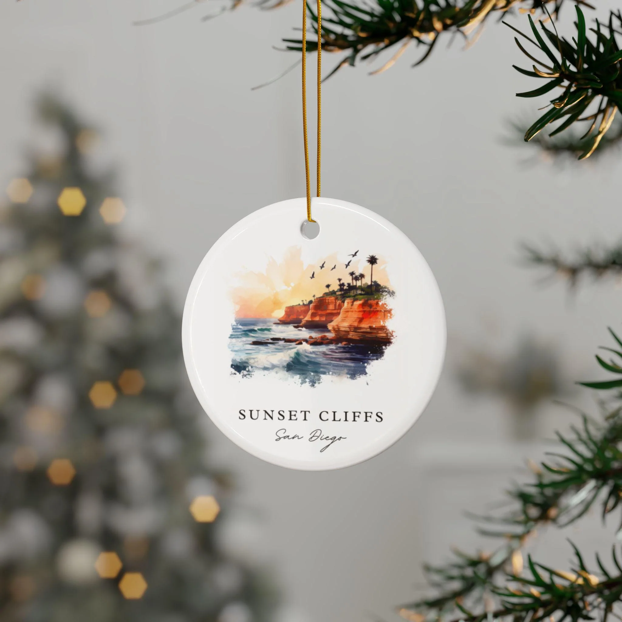 Sunset Cliffs Ornament: Unique Sunset Cliffs Souvenir, San Diego Xmas Decor, and Authentic San Diego Gift - Image 3