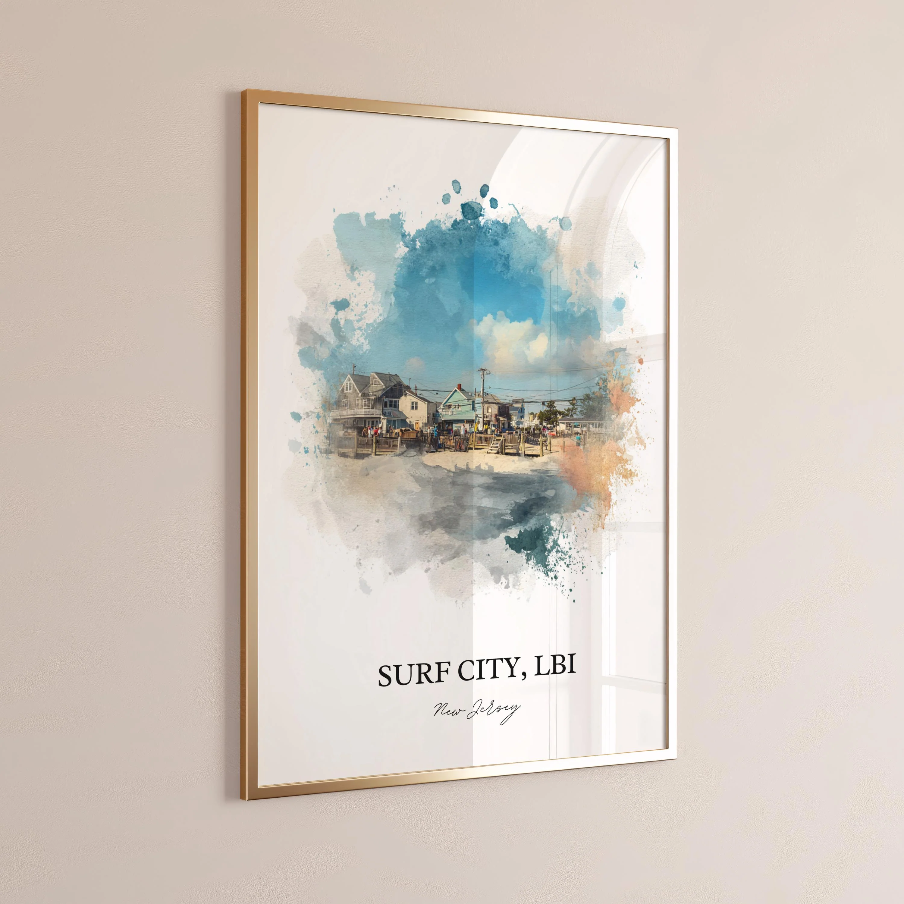 Surf City, NJ – Watercolor Art Print - Image 6