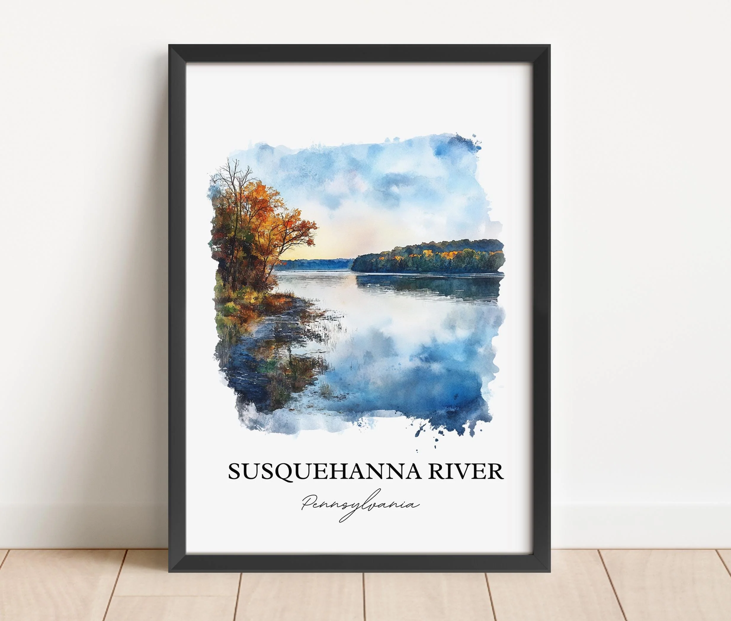 Susquehanna River, USA – Watercolor Art Print - Image 6