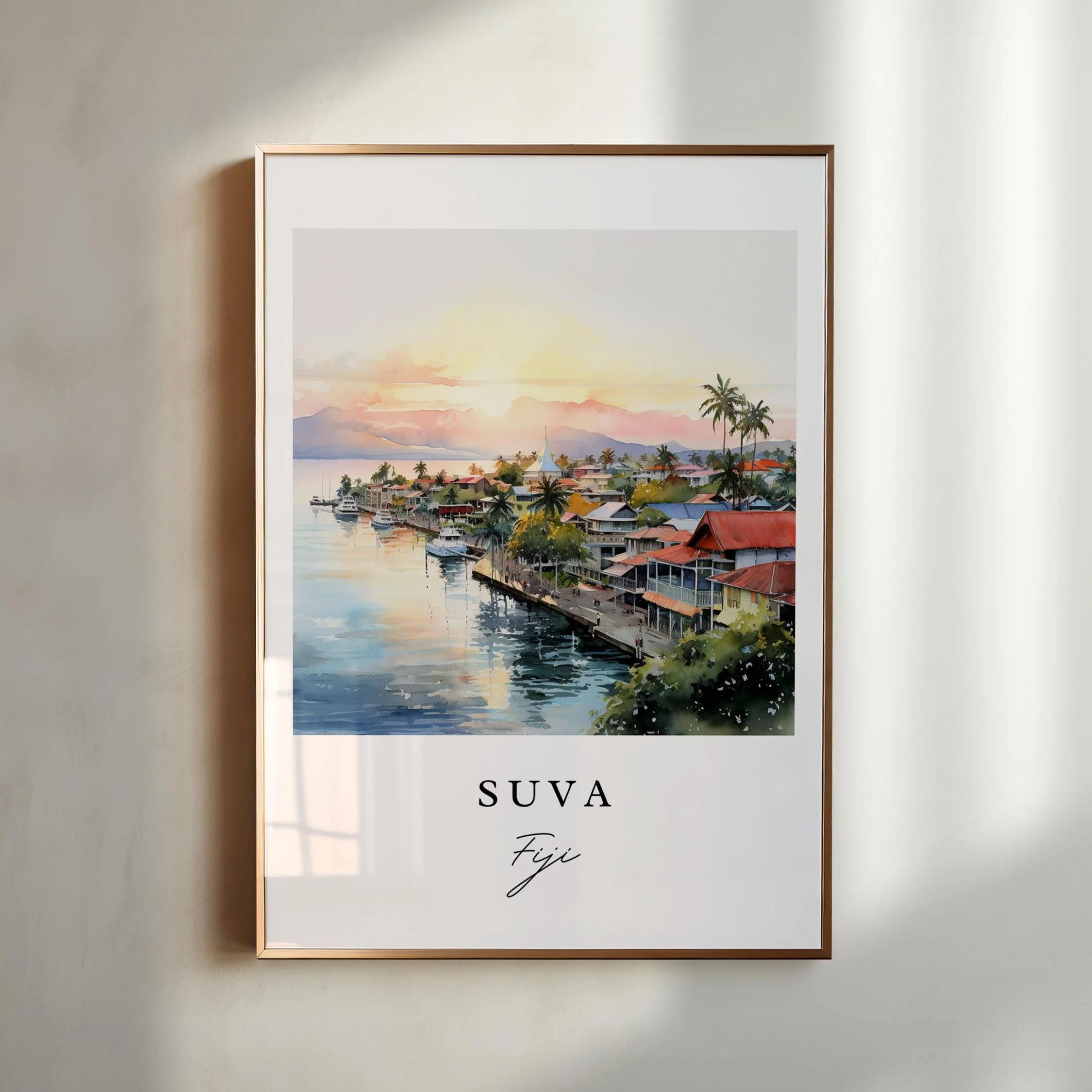 Suva, Fiji – Watercolor Art Print