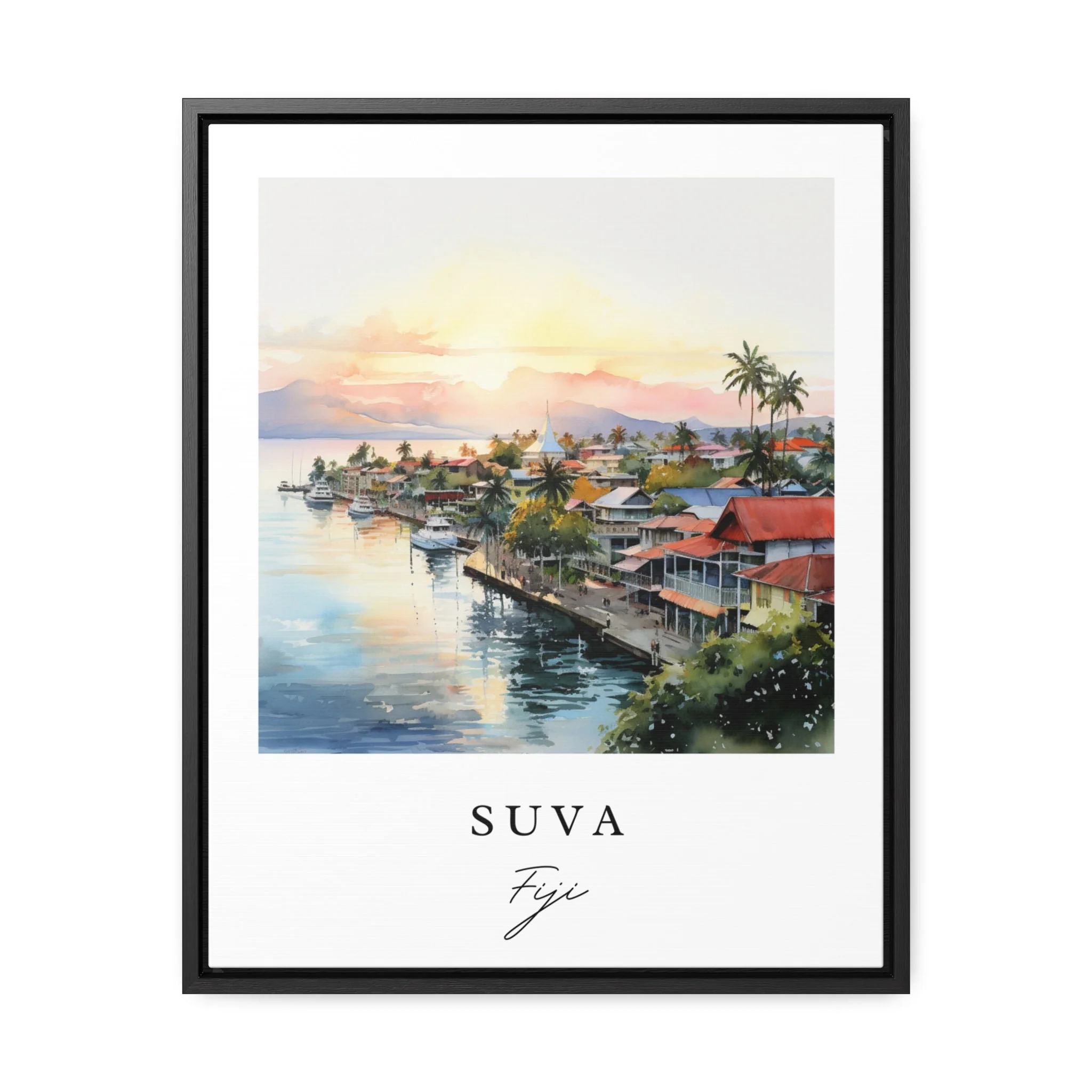 Suva, Fiji – Watercolor Art Print - Image 6