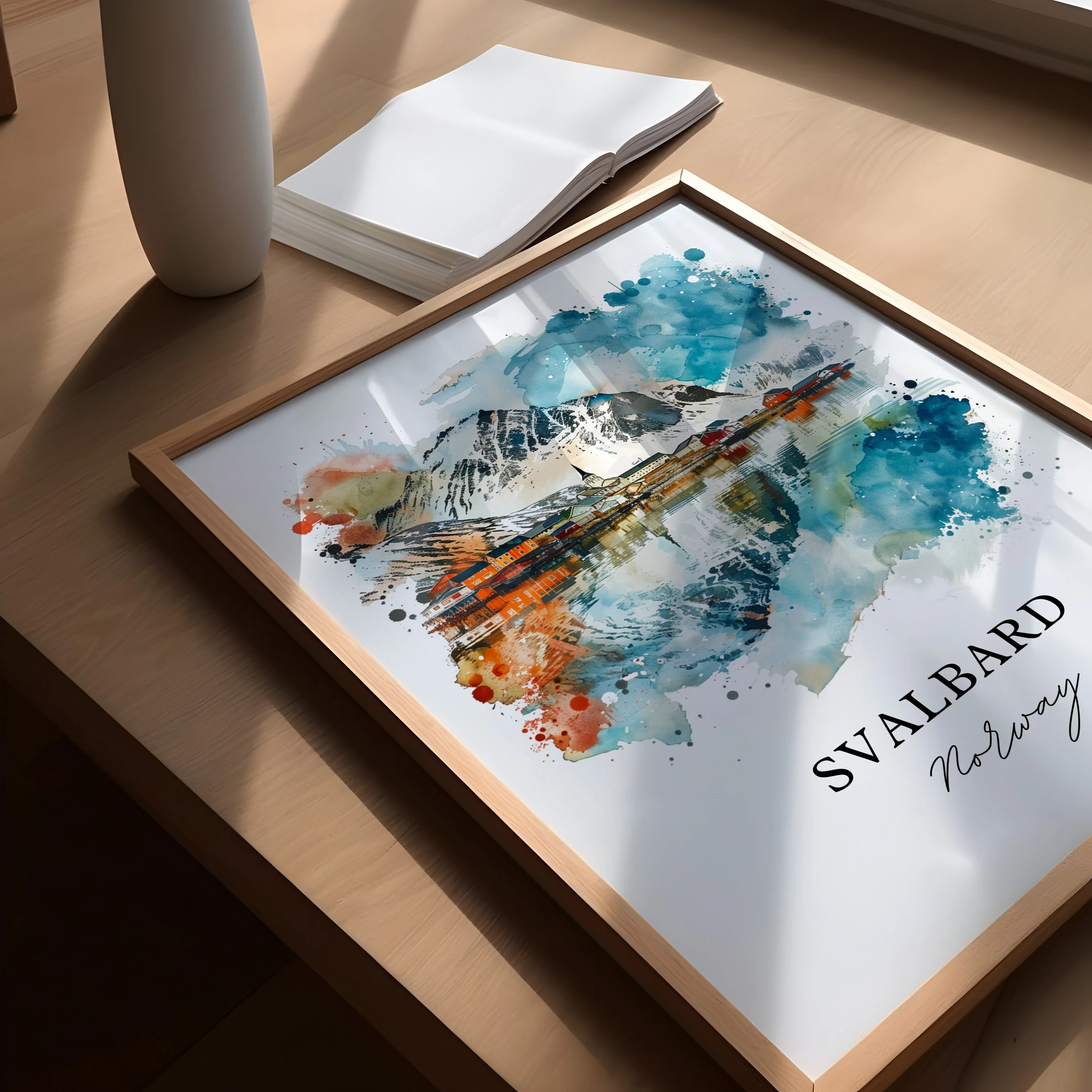 Svalbard, Norway – Watercolor Art Print - Image 3