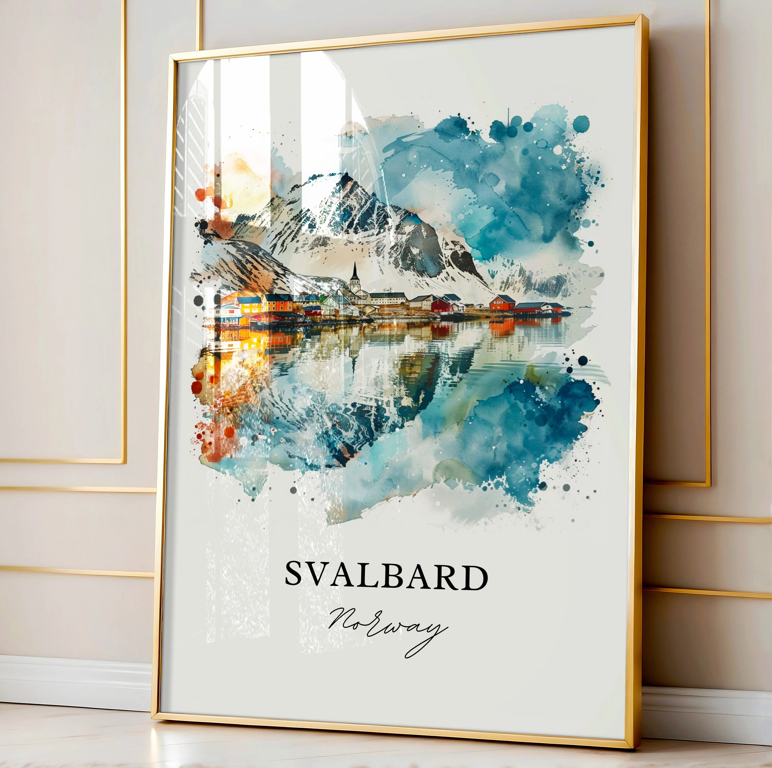 Svalbard, Norway – Watercolor Art Print - Image 4