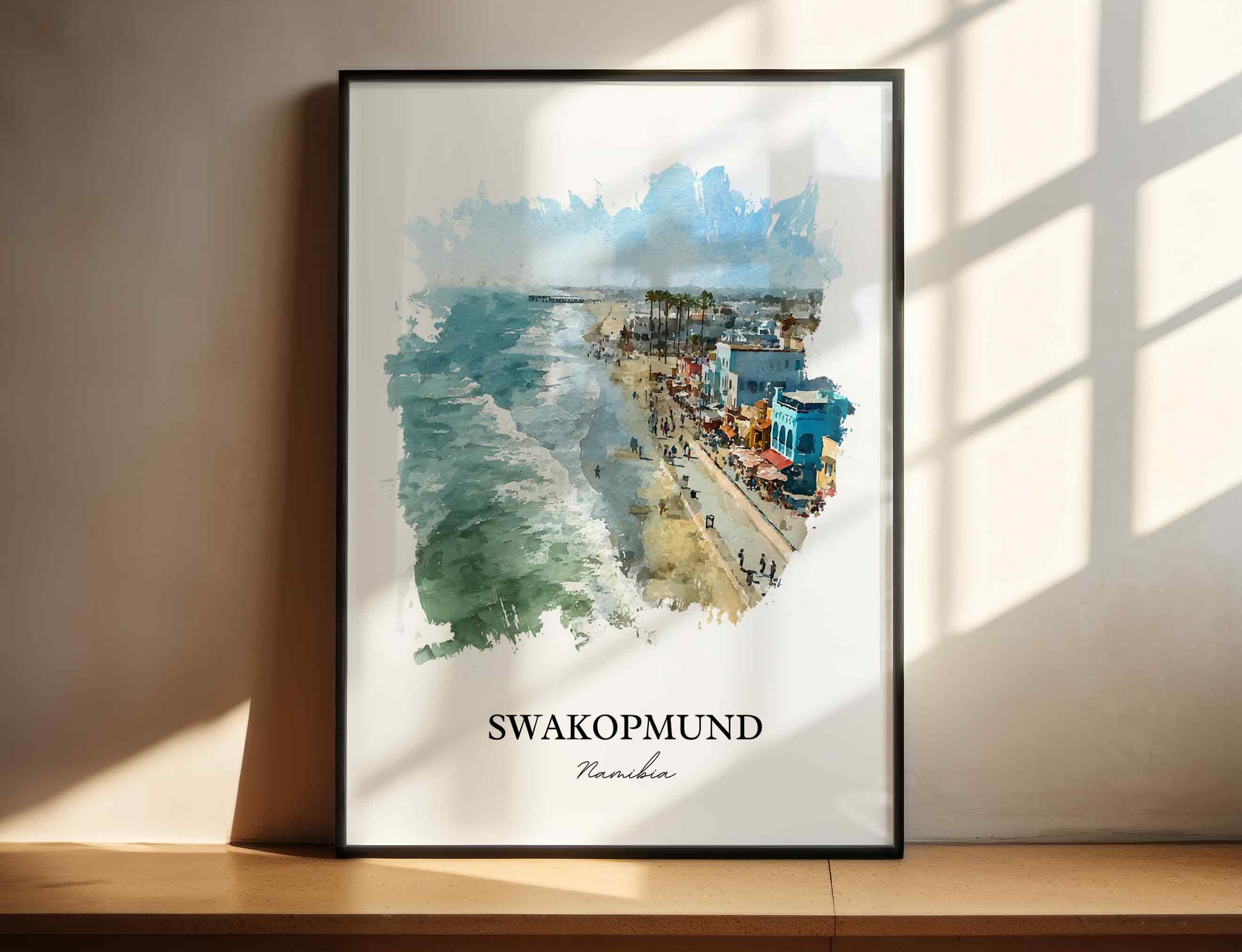 Swakopmund, Namibia – Watercolor Art Print