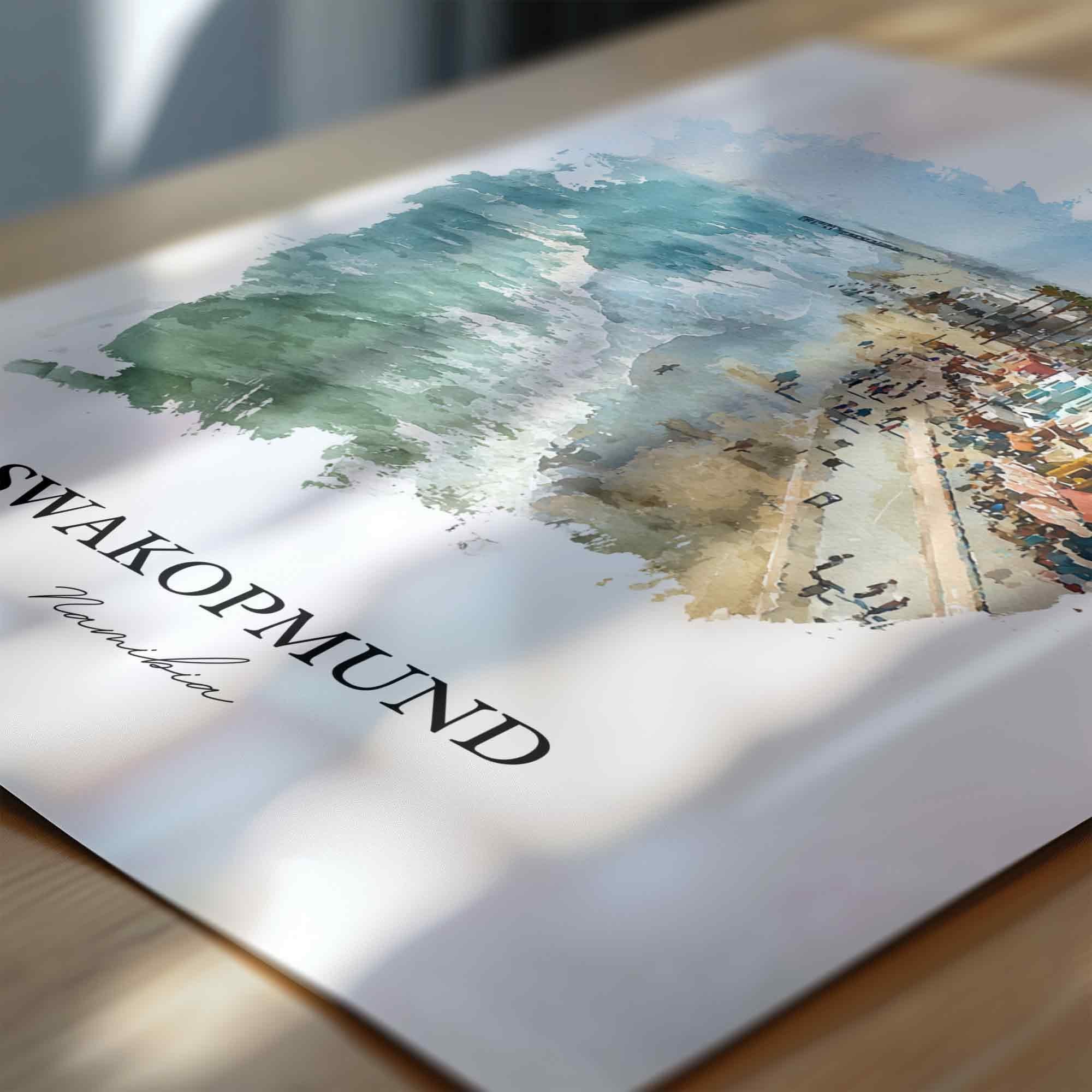 Swakopmund, Namibia – Watercolor Art Print - Image 2