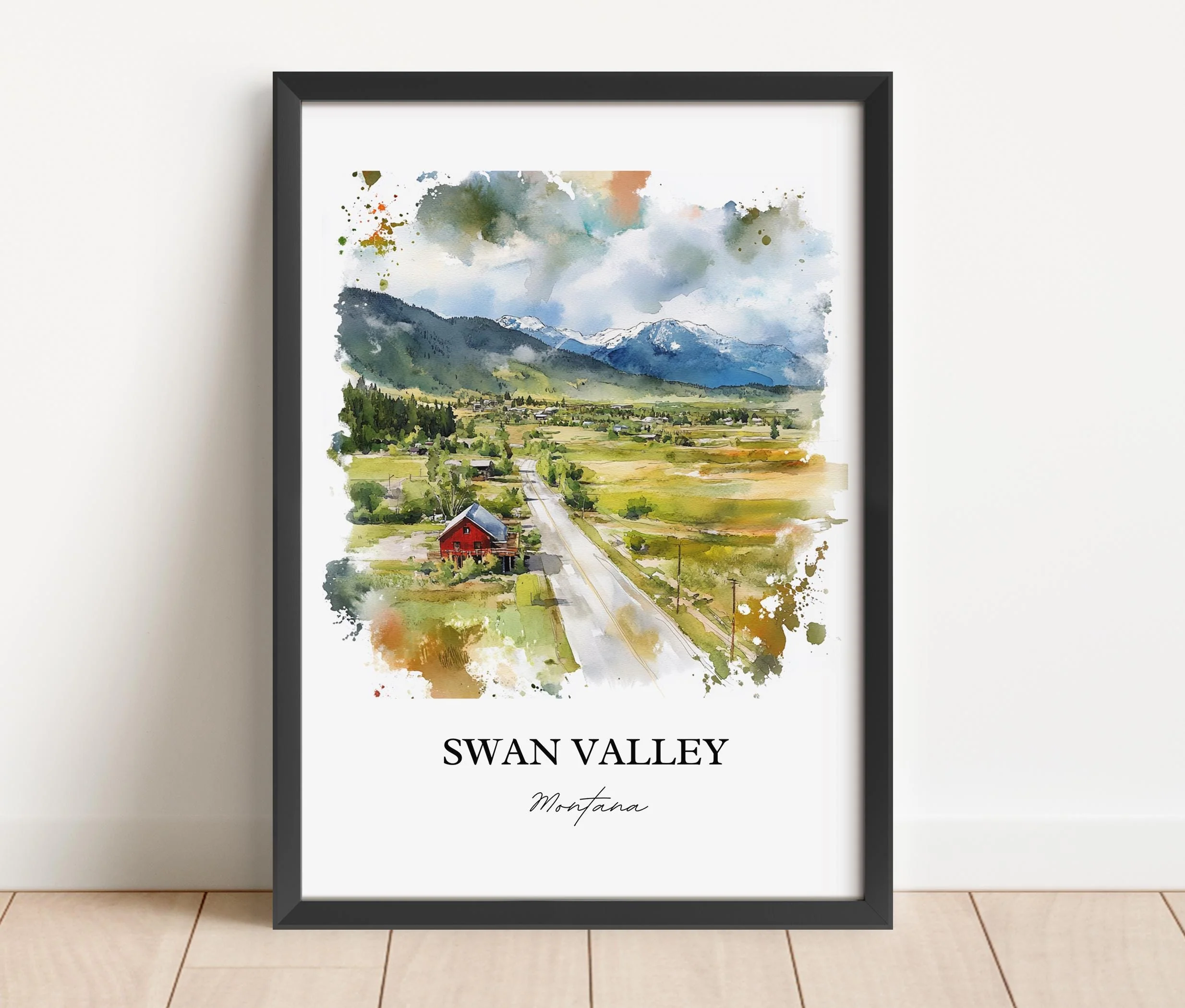 Swan Valley, Montana, USA – Watercolor Art Print - Image 3