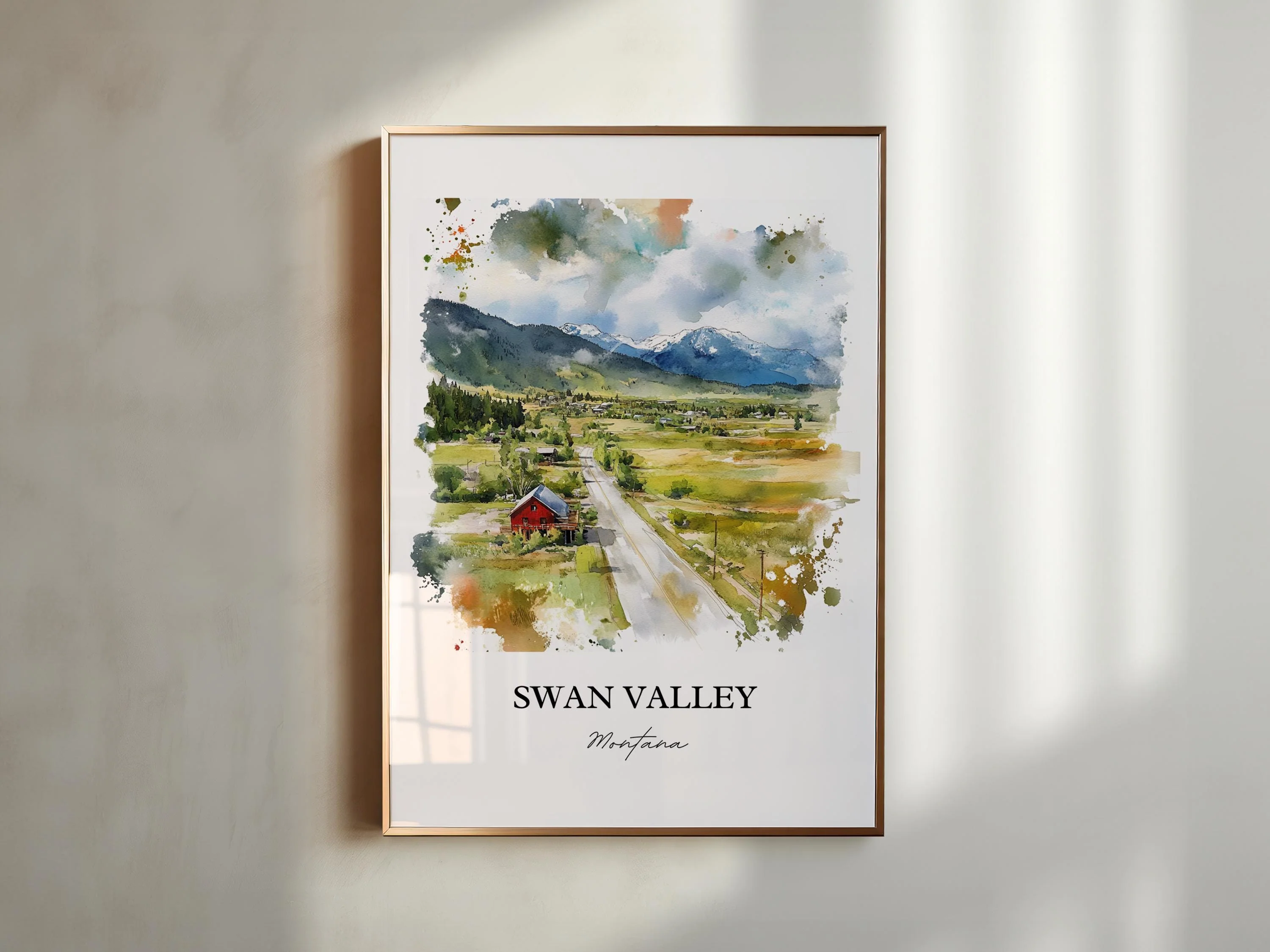 Swan Valley, Montana, USA – Watercolor Art Print - Image 6