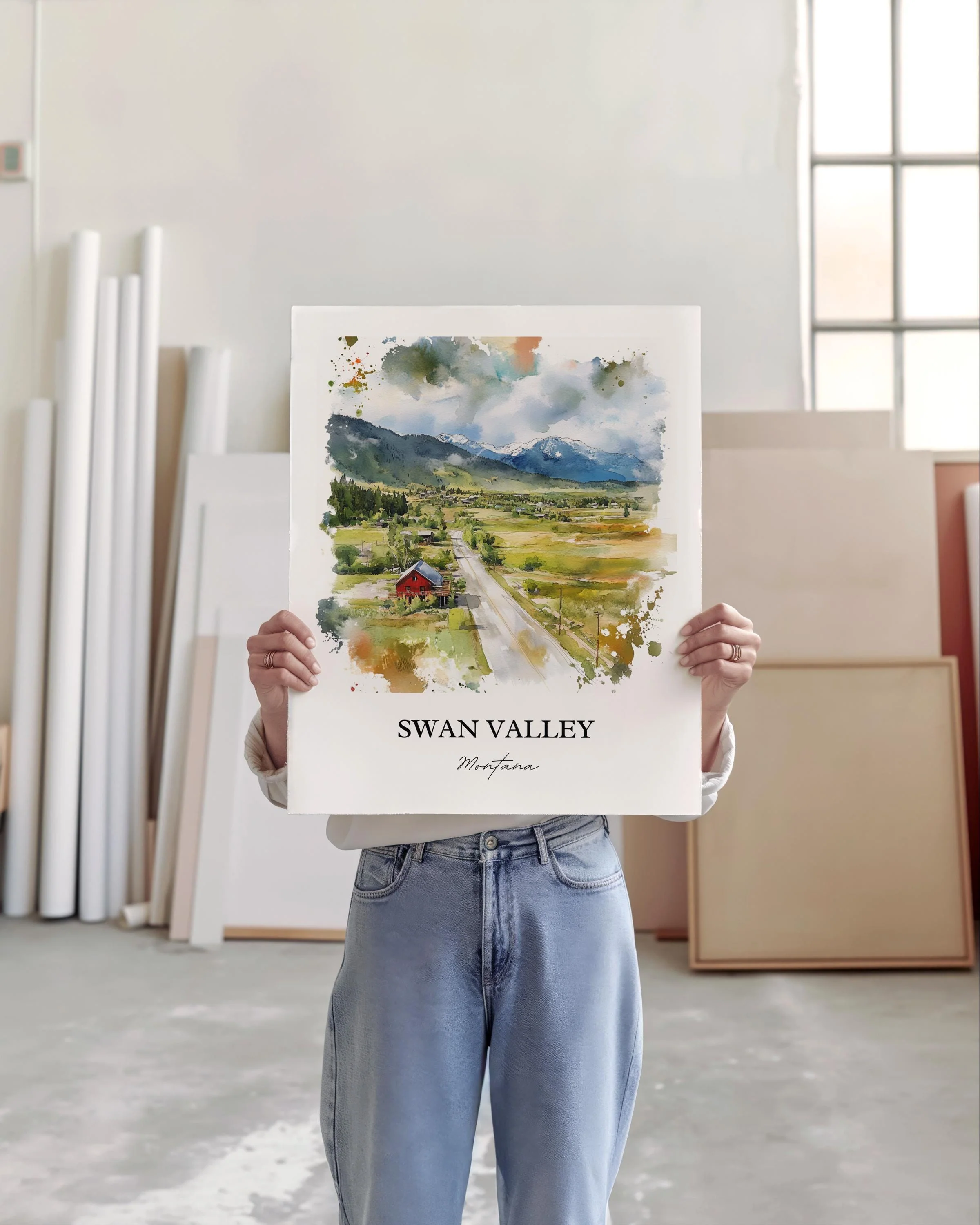 Swan Valley, Montana, USA – Watercolor Art Print - Image 7