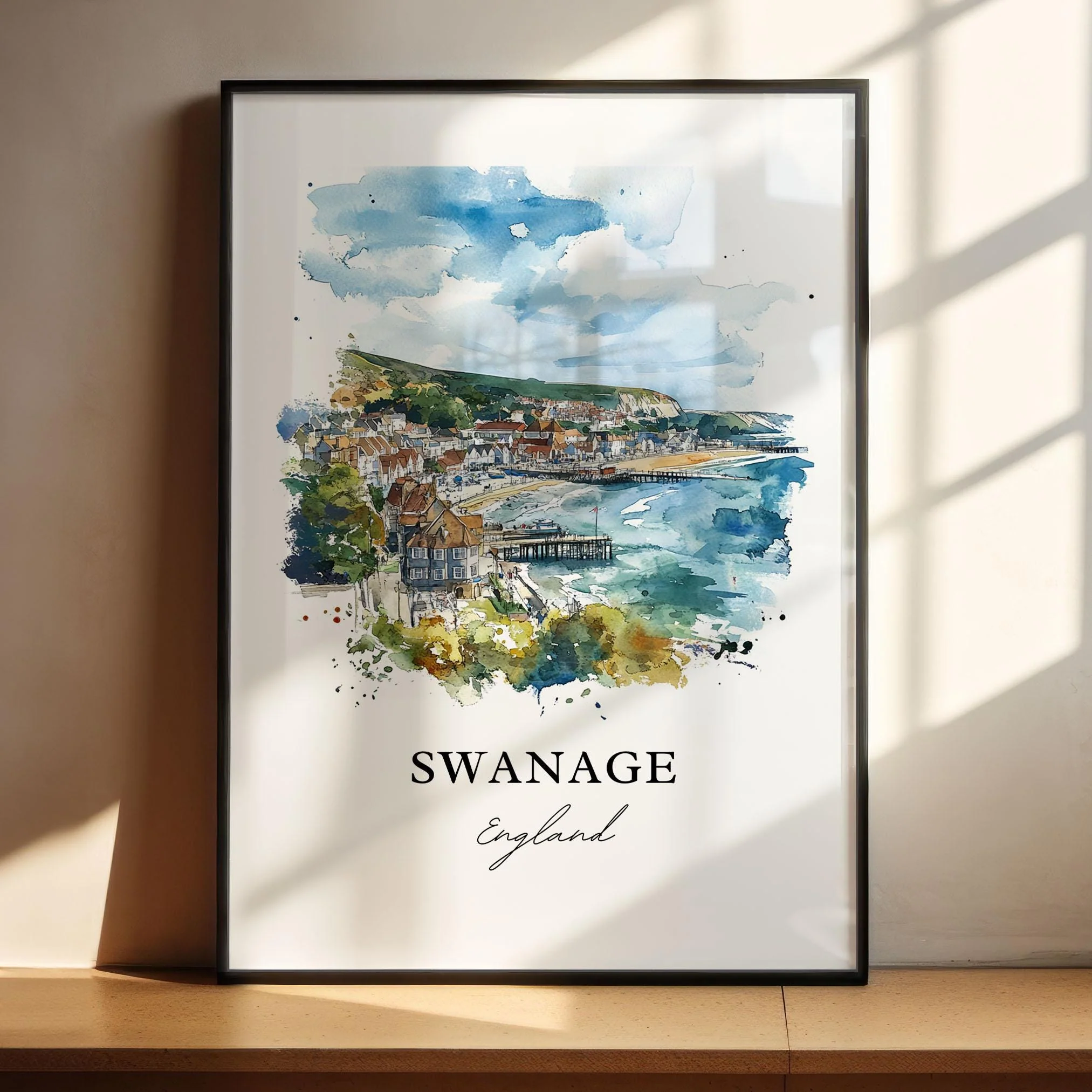 Swanage, England – Watercolor Art Print - Image 3