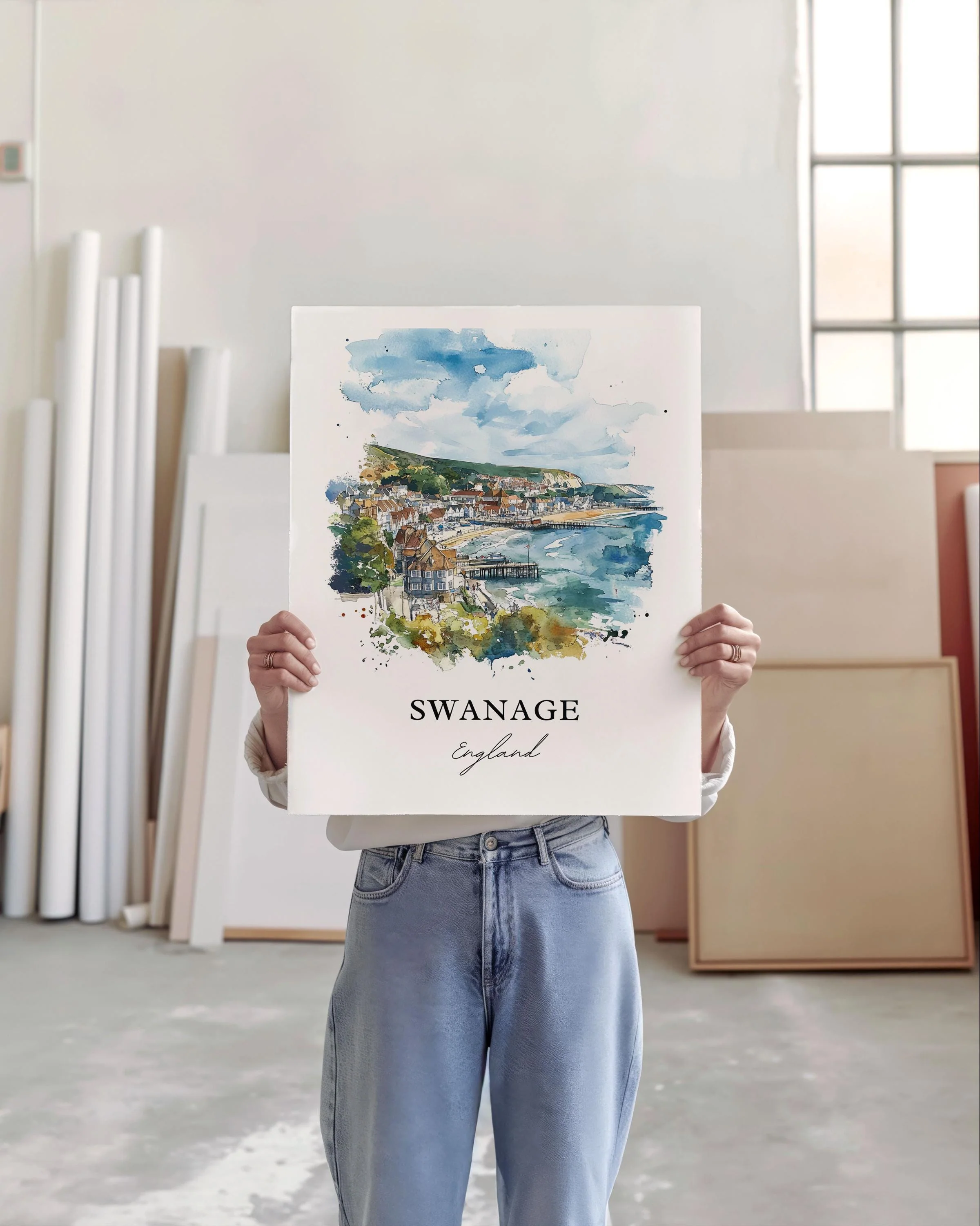 Swanage, England – Watercolor Art Print - Image 5