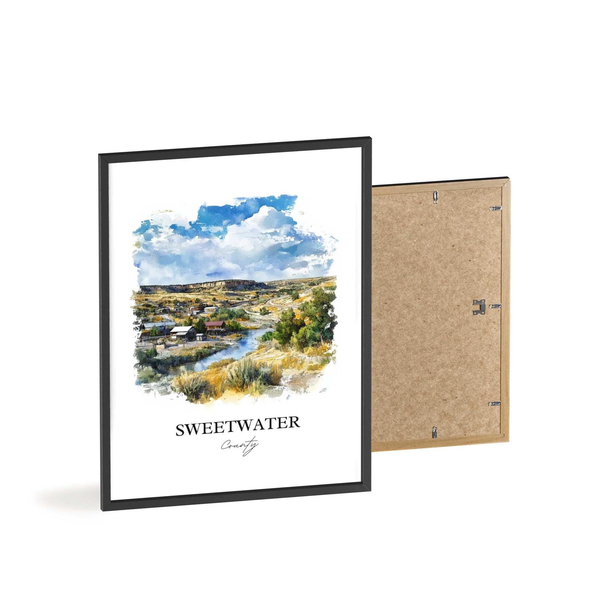 Sweetwater County, Wyoming – Watercolor Art Print - Image 8
