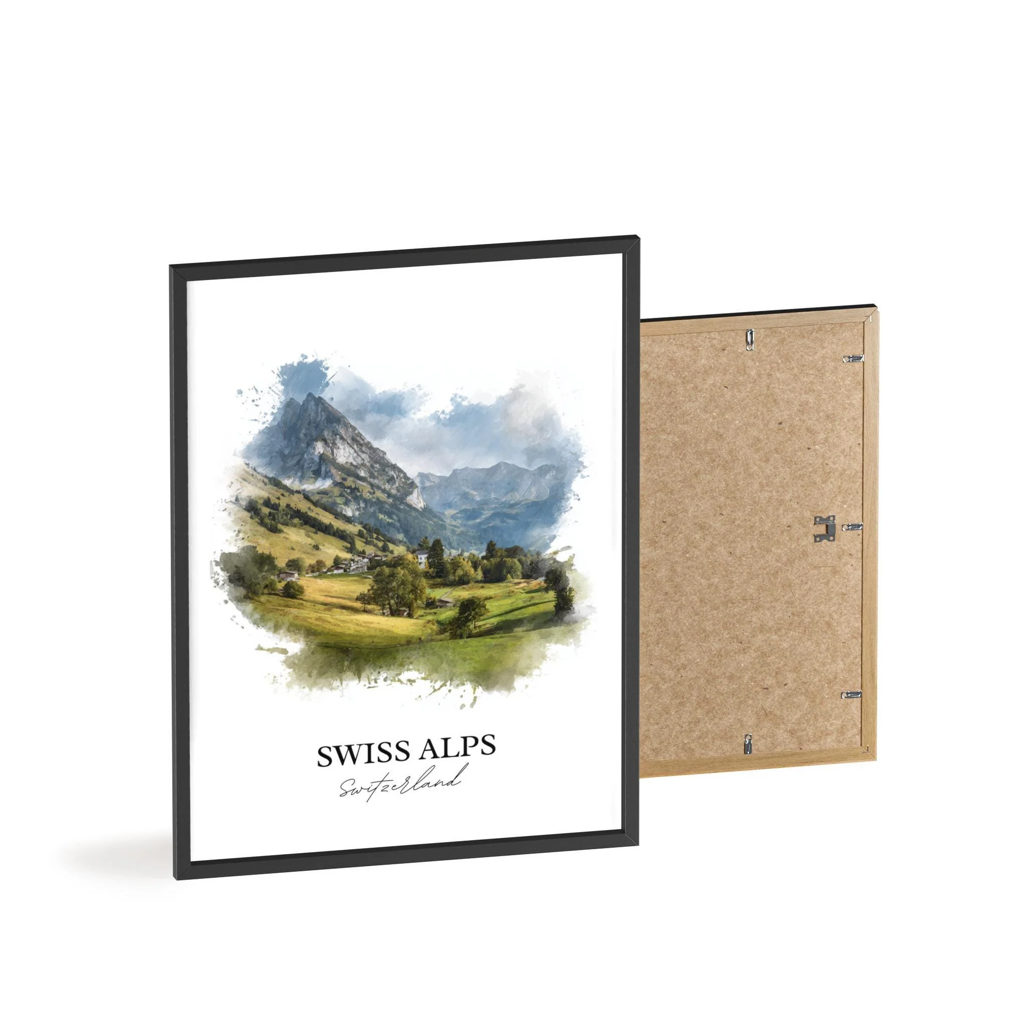 Swiss Alps, Switzerland – Watercolor Art Print - Image 8