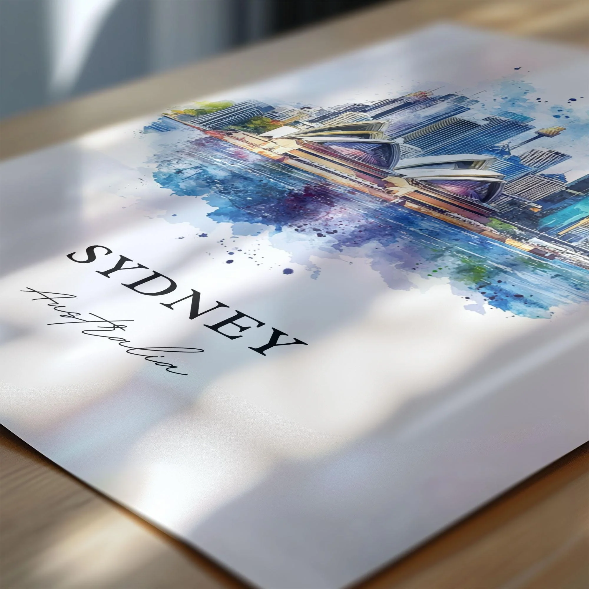 Sydney, Australia – Watercolor Art Print - Image 2
