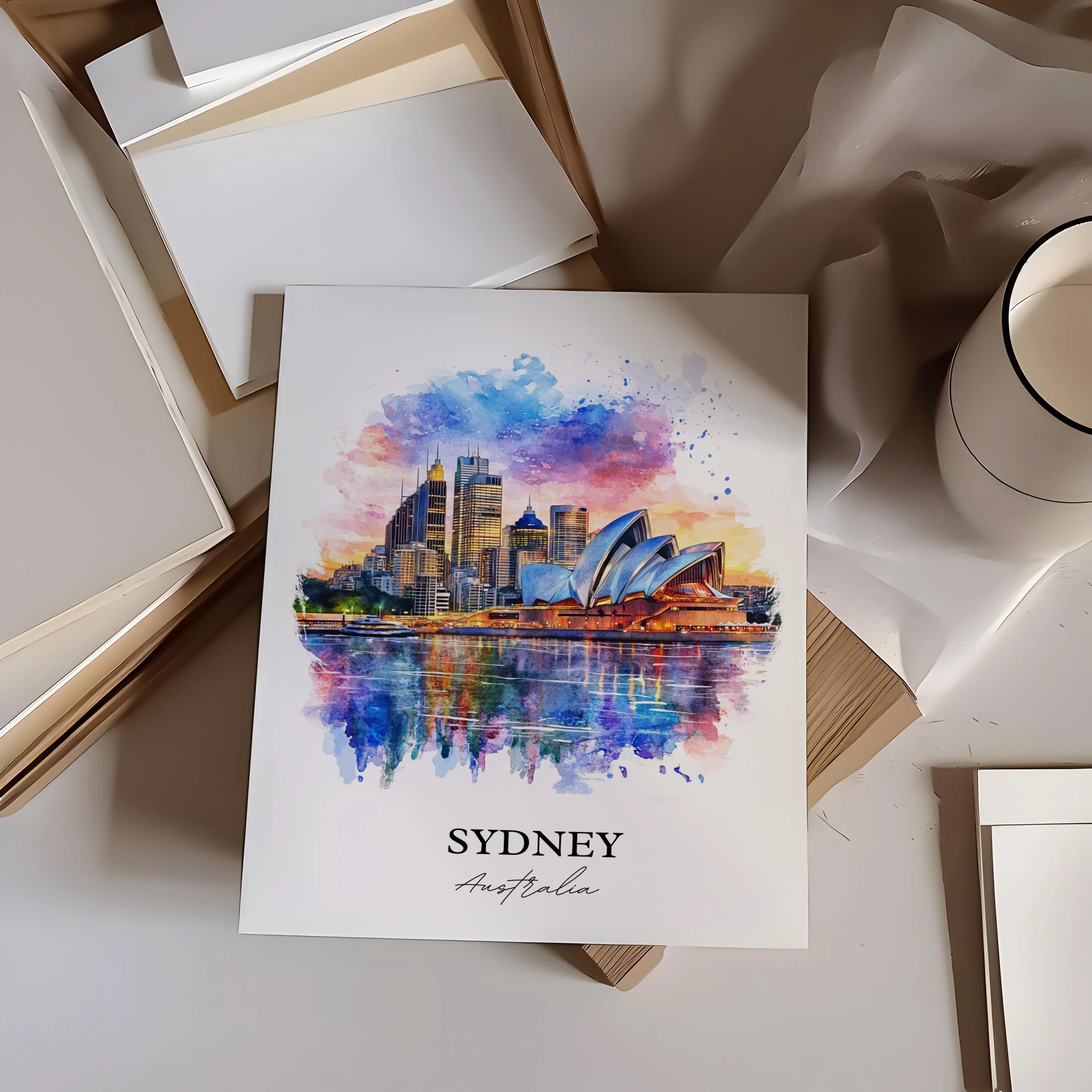 Sydney, Australia – Watercolor Art Print - Image 5
