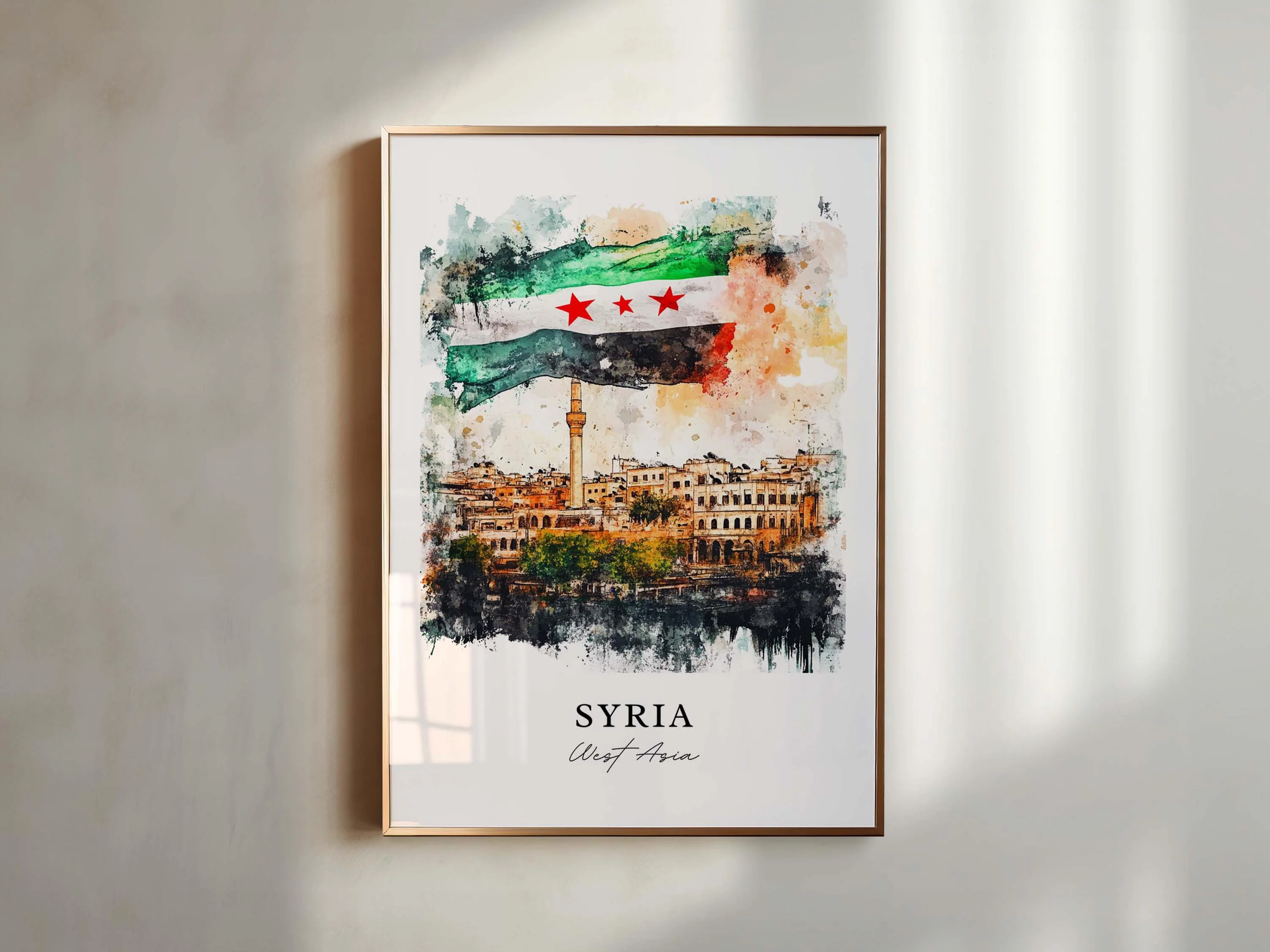 Damascus, Syria – Watercolor Art Print - Image 3
