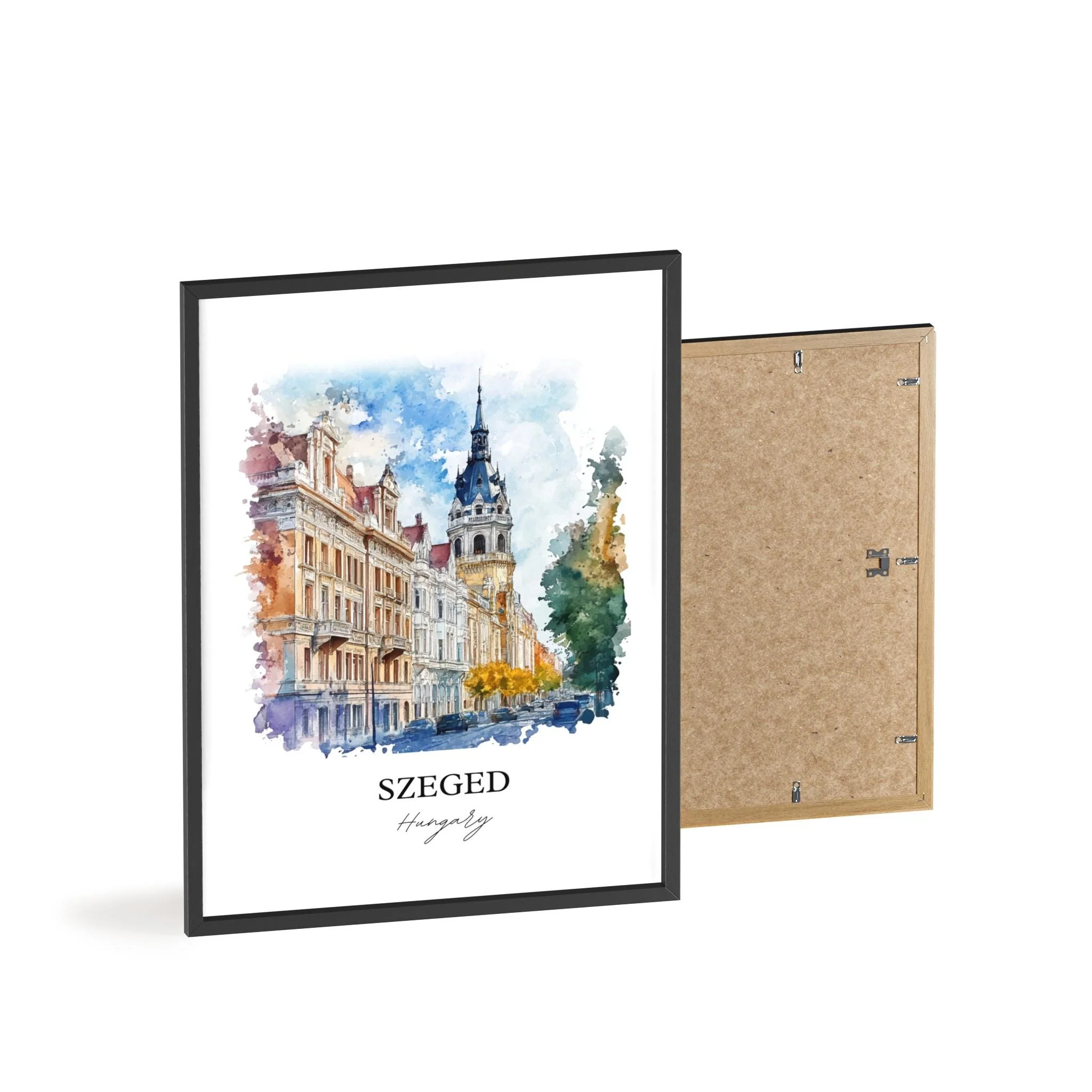 Szeged, Hungary – Watercolor Art Print - Image 8