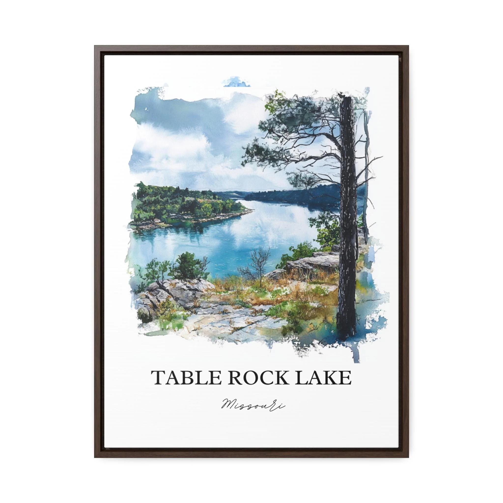 Table Rock Lake, USA – Watercolor Art Print - Image 7