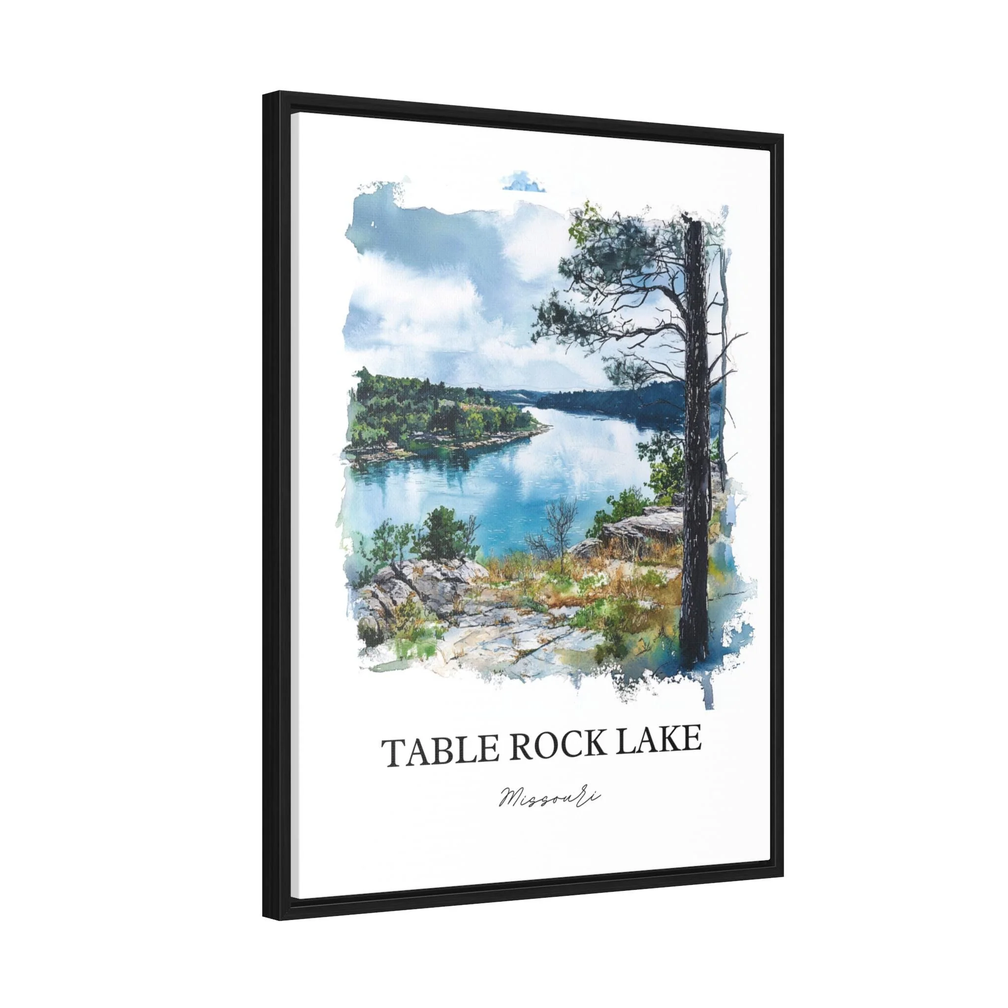 Table Rock Lake, USA – Watercolor Art Print - Image 8