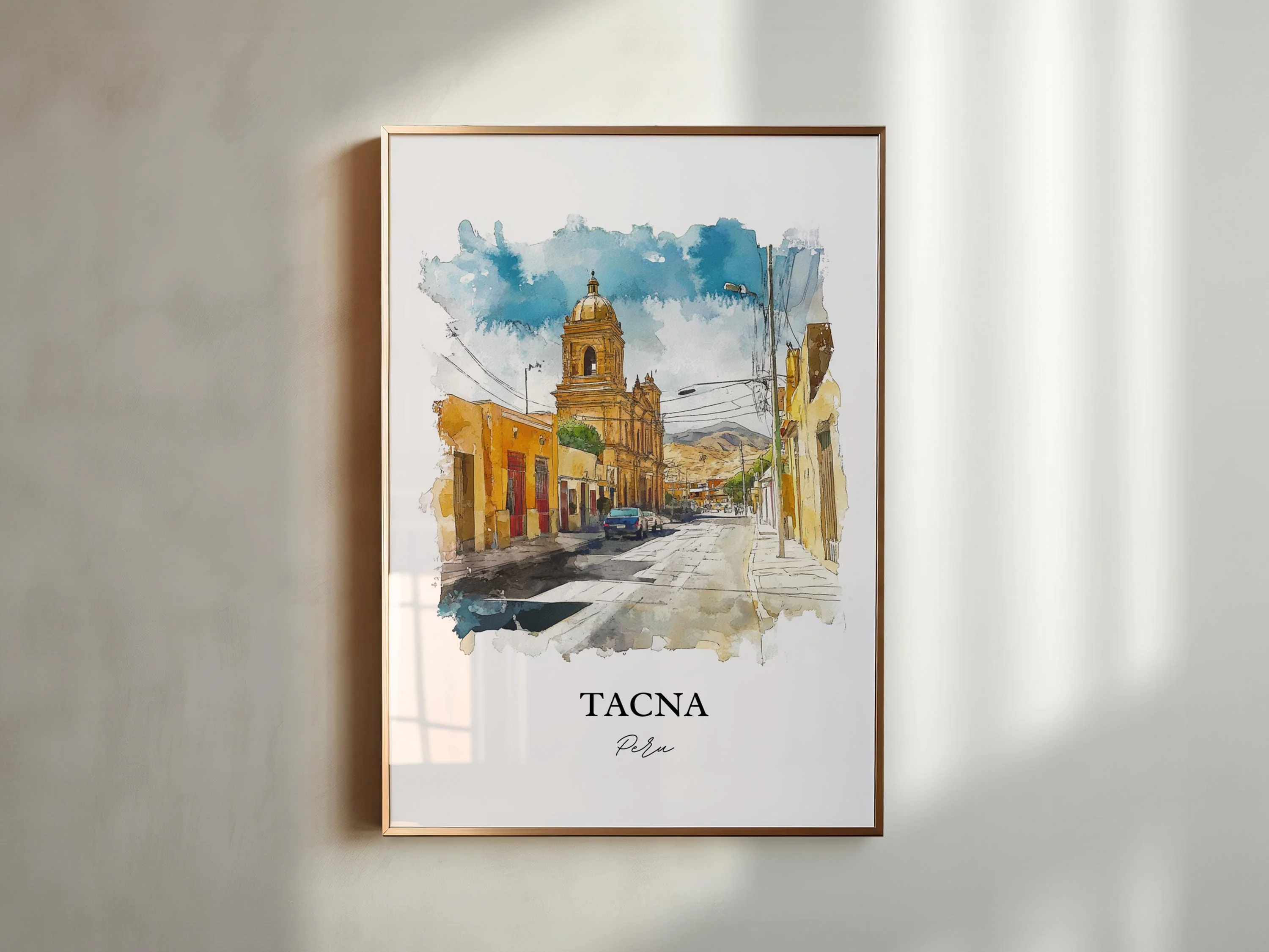 Tacna, Peru – Watercolor Art Print - Image 5