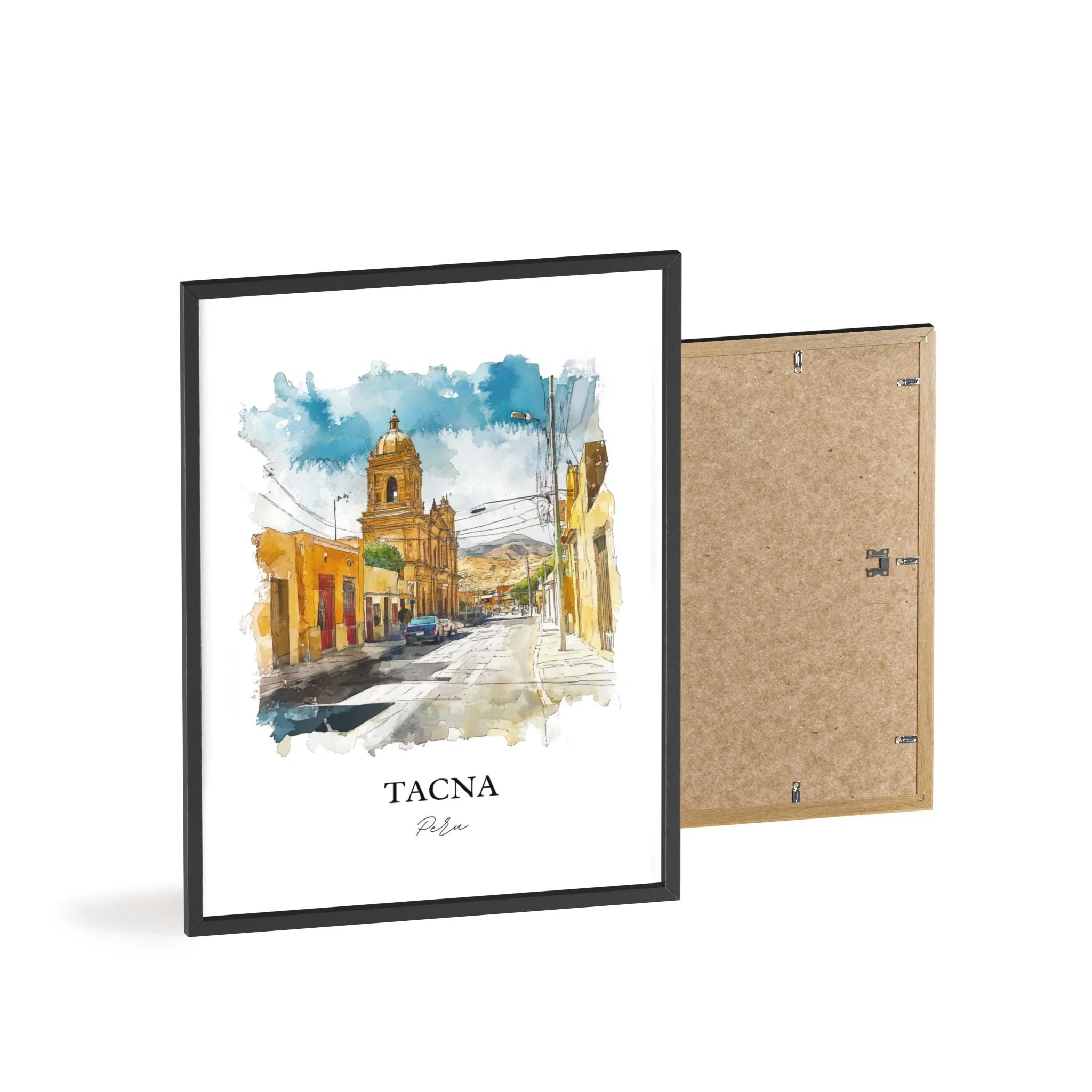 Tacna, Peru – Watercolor Art Print - Image 8