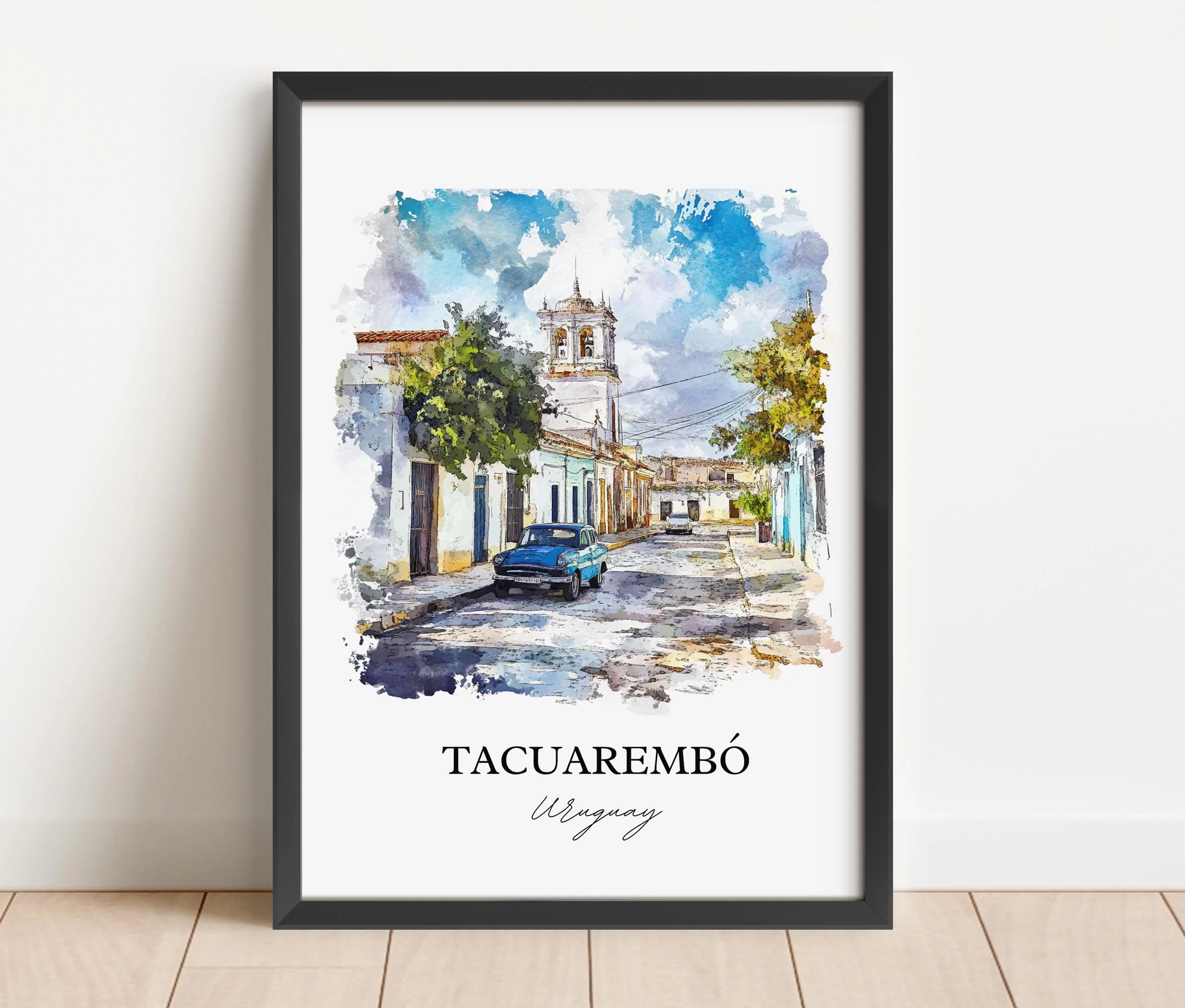 Tacuarembó, Uruguay – Watercolor Art Print - Image 3