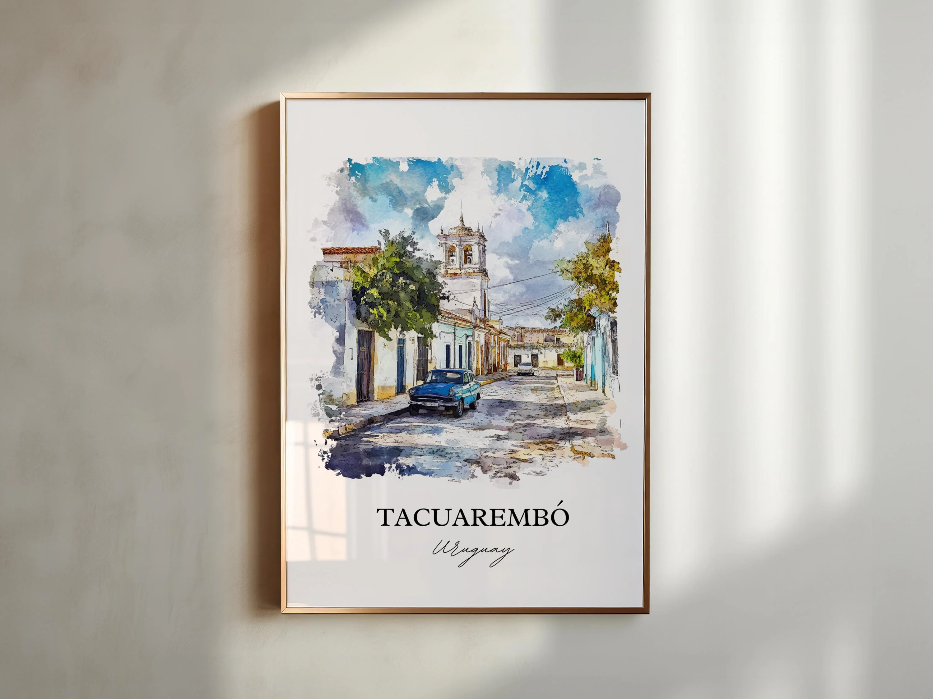 Tacuarembó, Uruguay – Watercolor Art Print - Image 5