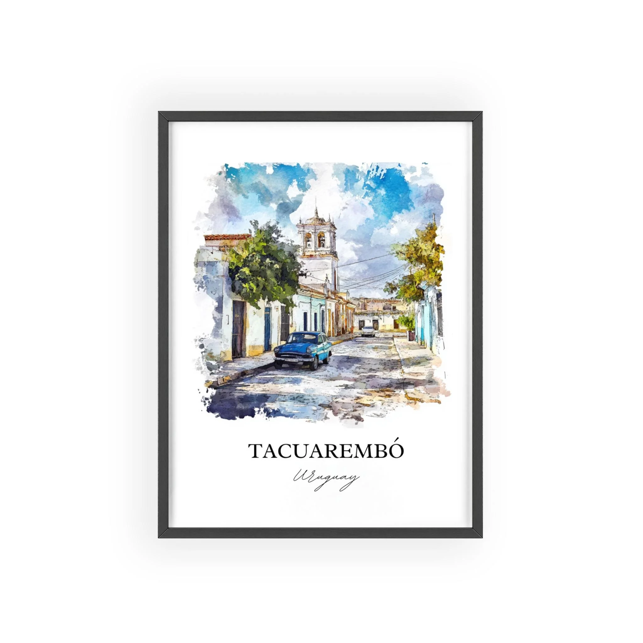 Tacuarembó, Uruguay – Watercolor Art Print - Image 7