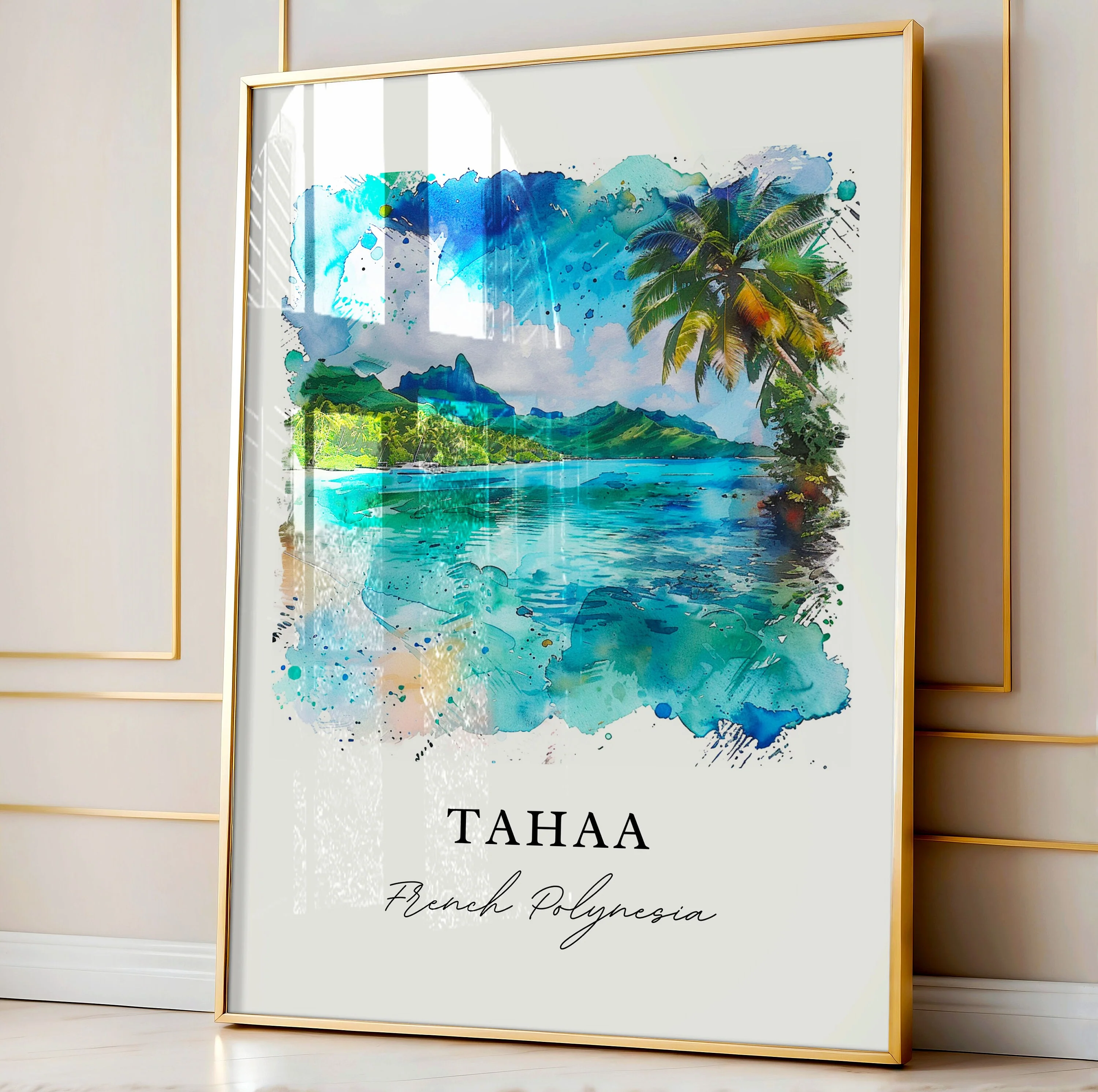 Tahaa, French Polynesia – Watercolor Art Print - Image 4