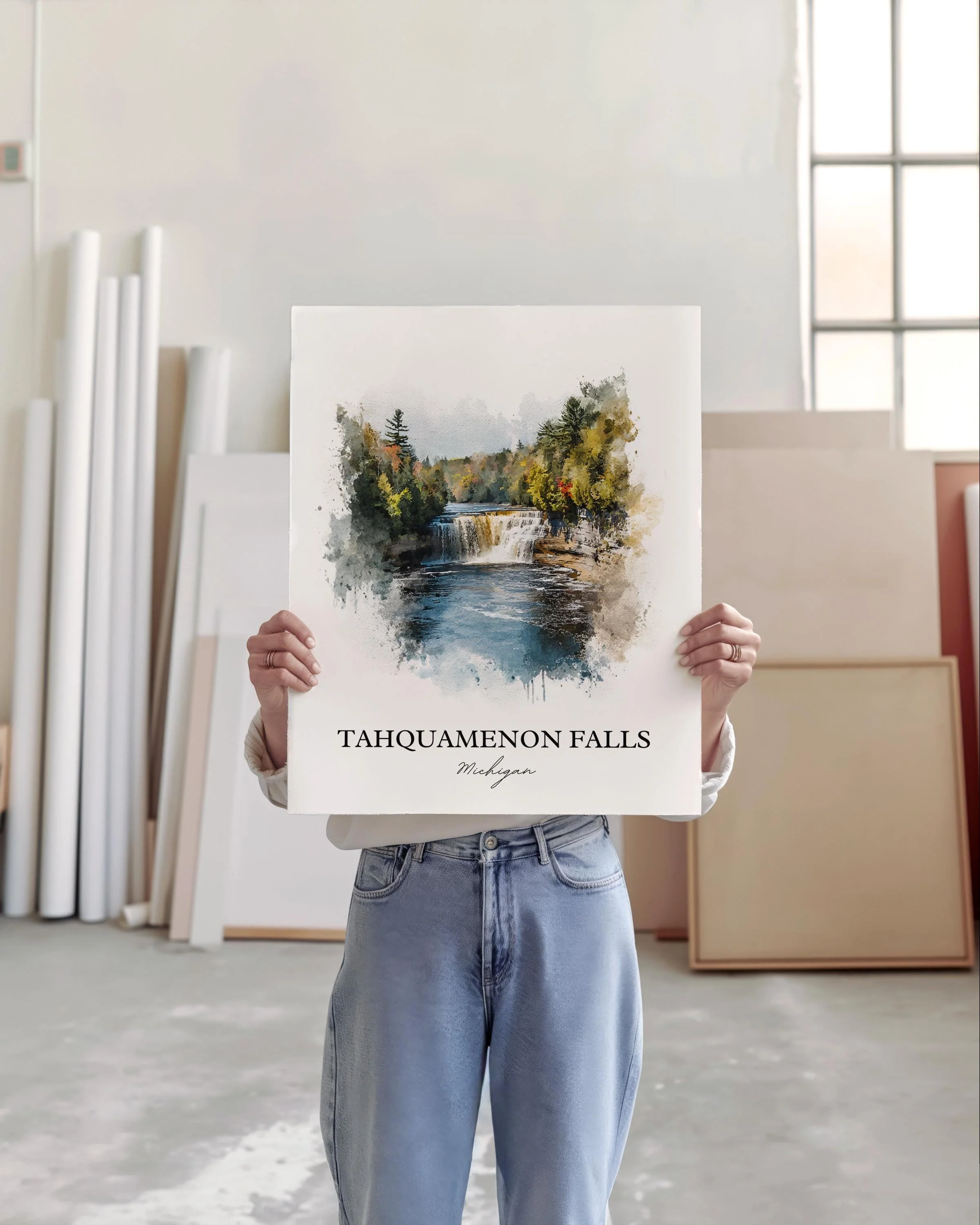 Tahquamenon Falls, USA – Watercolor Art Print - Image 5