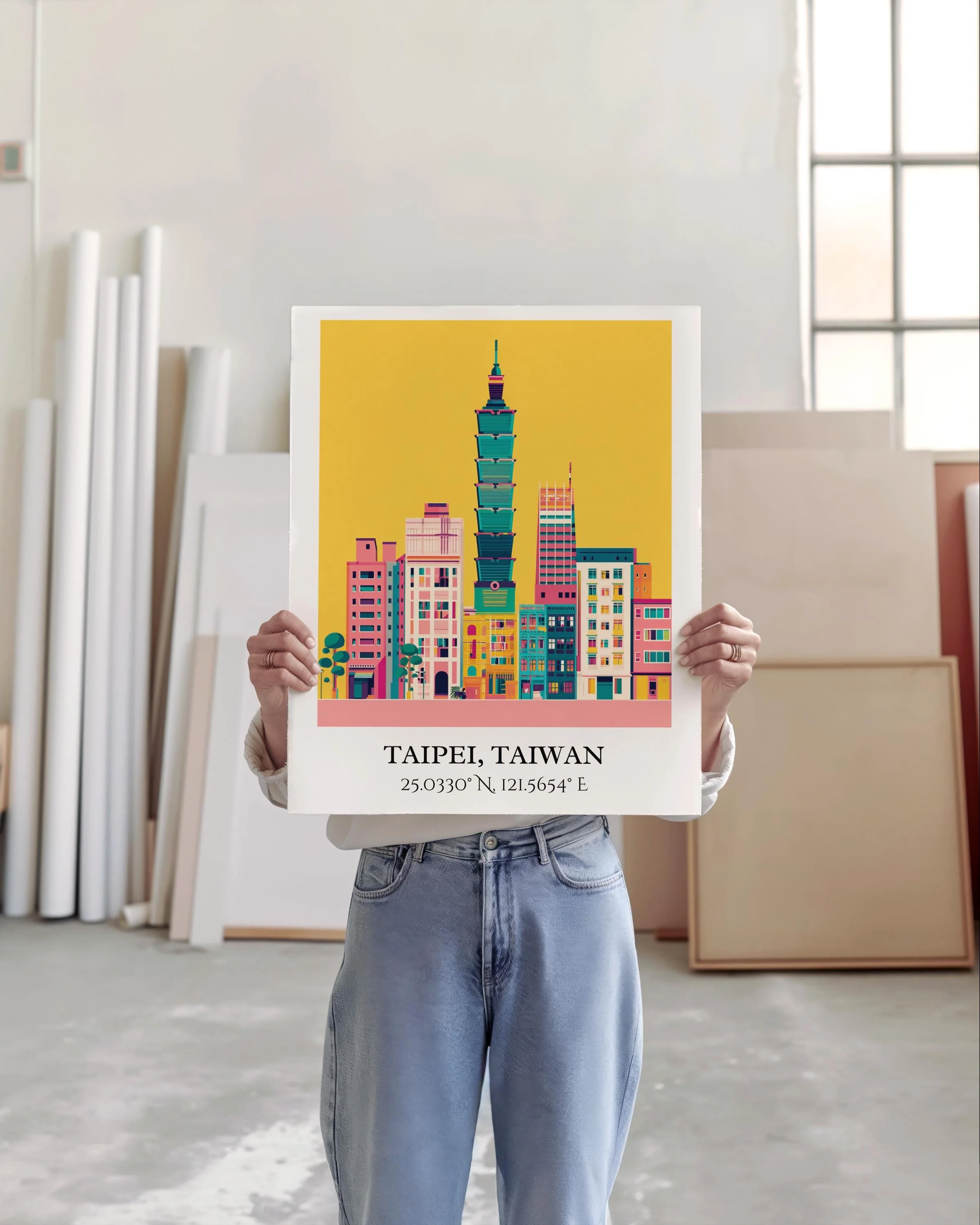 Taipei, Taiwan – Watercolor Art Print - Image 3
