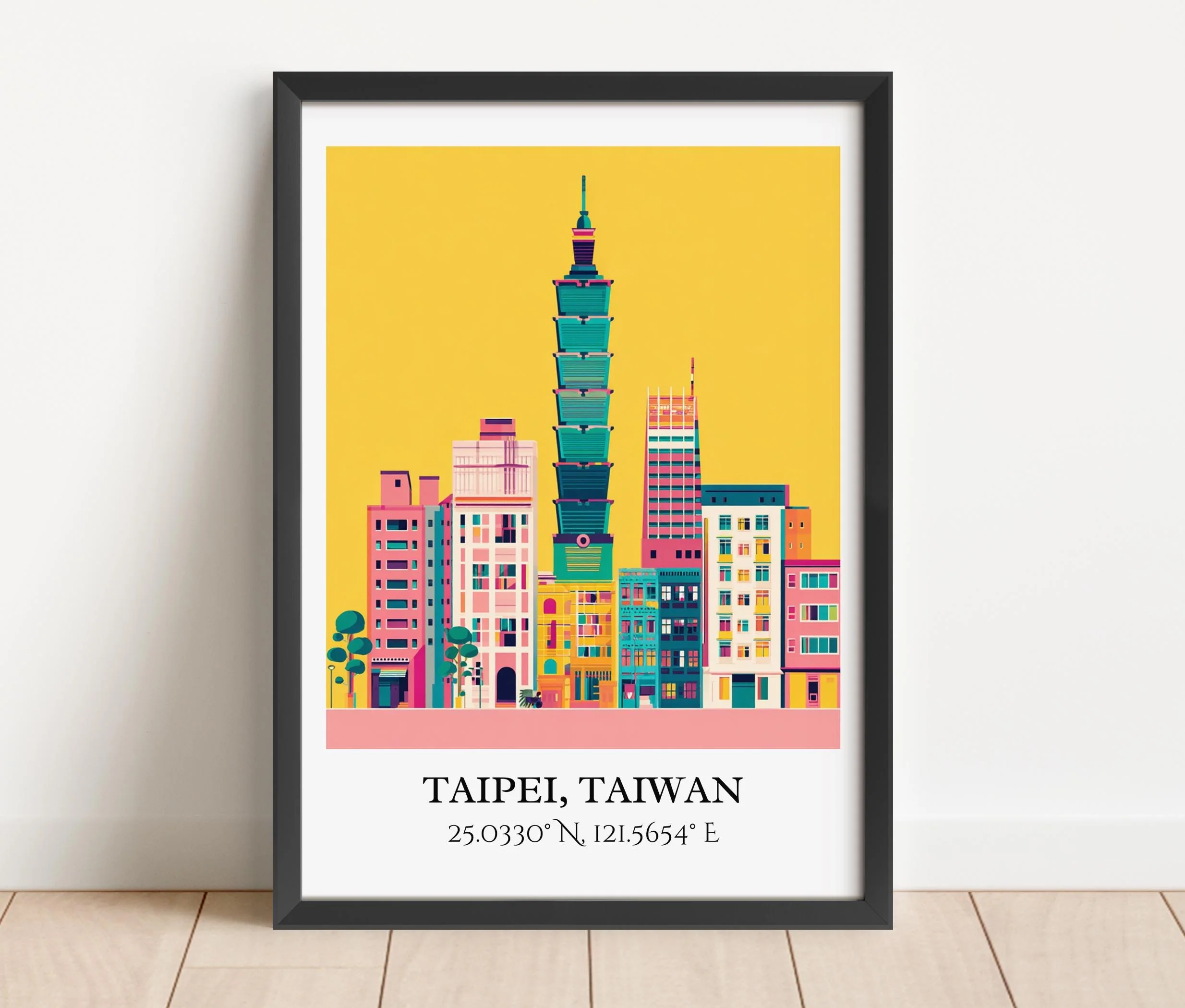 Taipei, Taiwan – Watercolor Art Print - Image 5