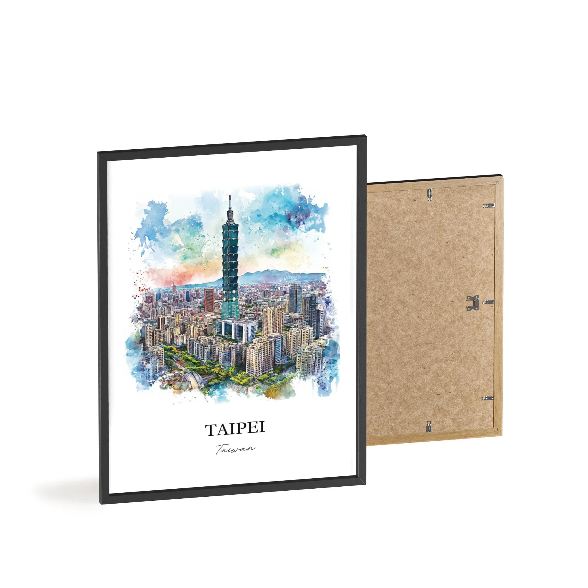 Taipei, Taiwan – Watercolor Art Print - Image 8